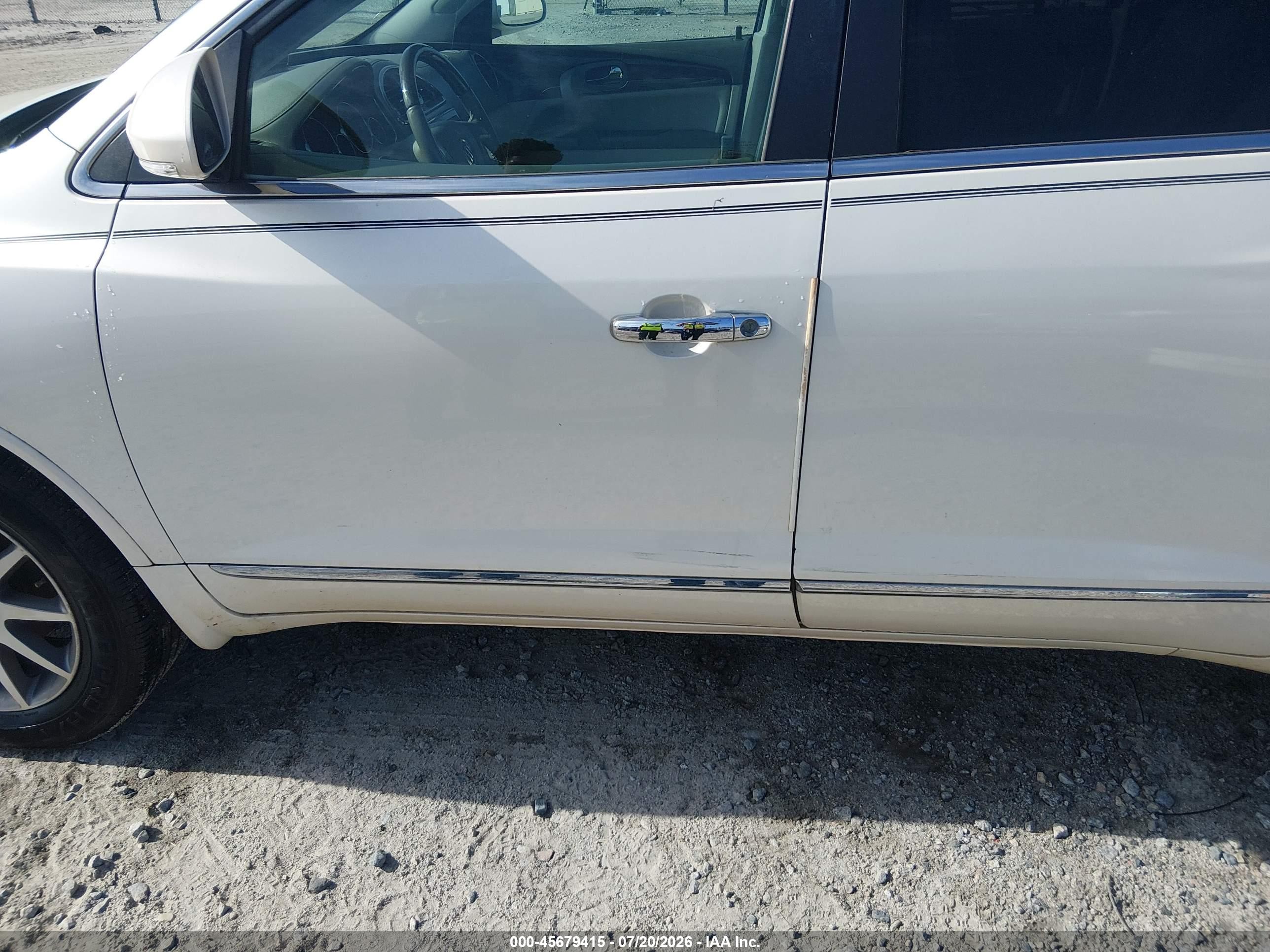 2013 Buick Enclave Leather White vin: 5GAKRCKD6DJ150938