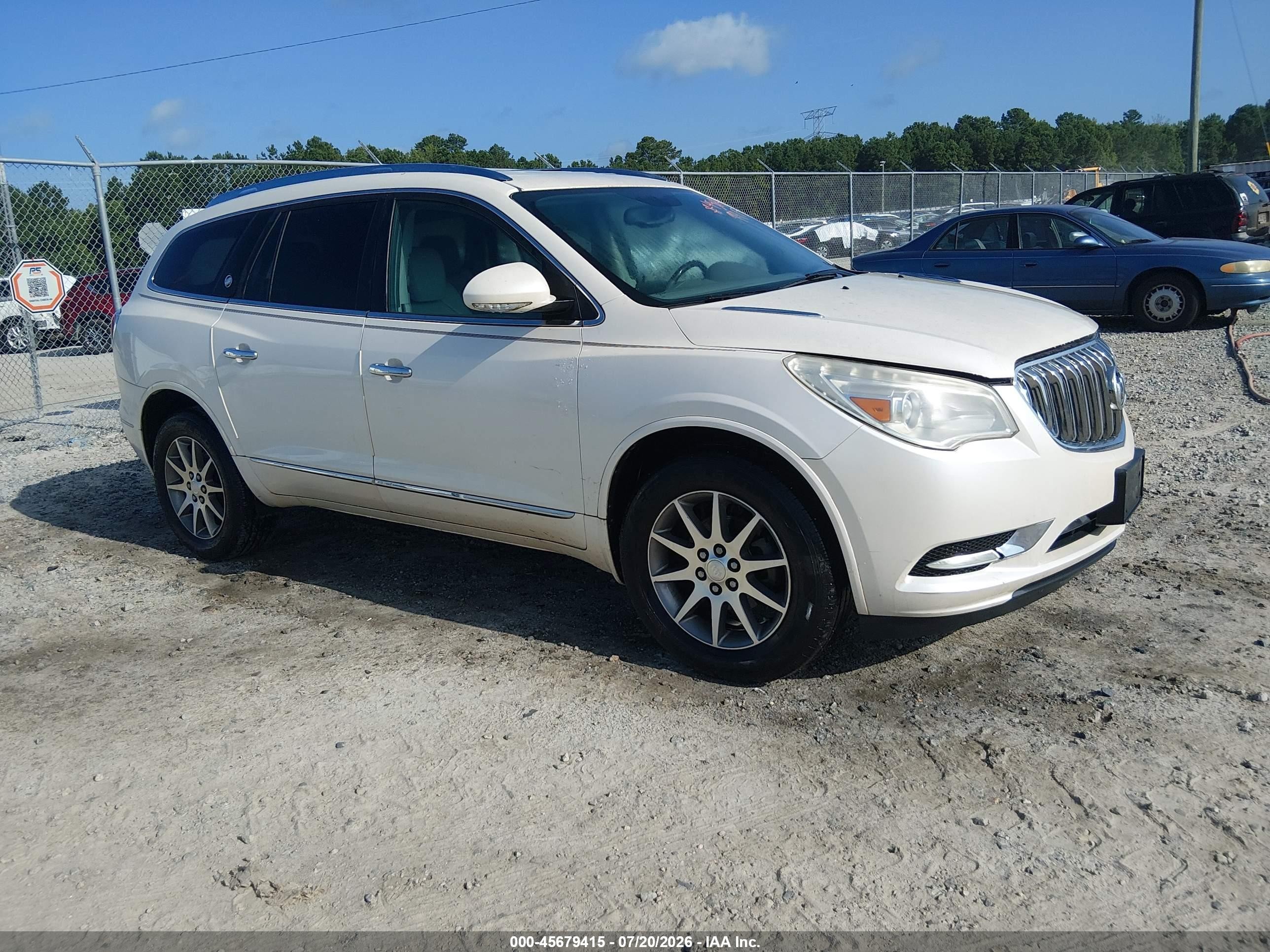 2013 Buick Enclave Leather White vin: 5GAKRCKD6DJ150938