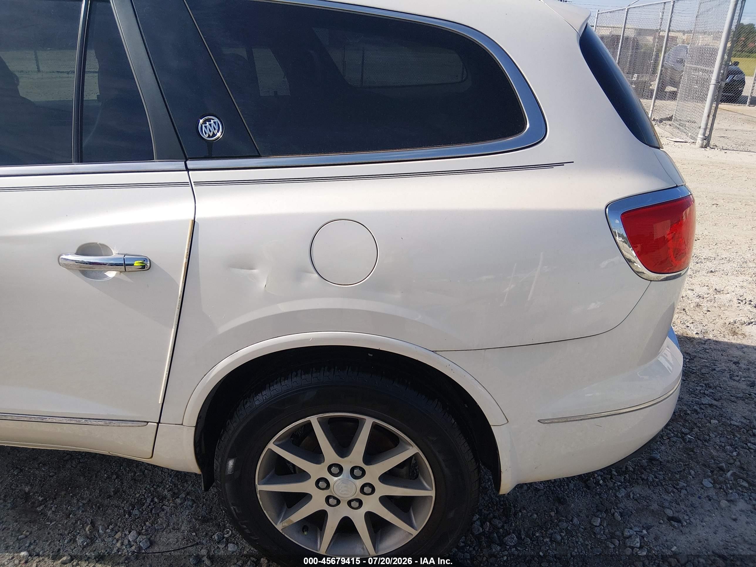 2013 Buick Enclave Leather White vin: 5GAKRCKD6DJ150938