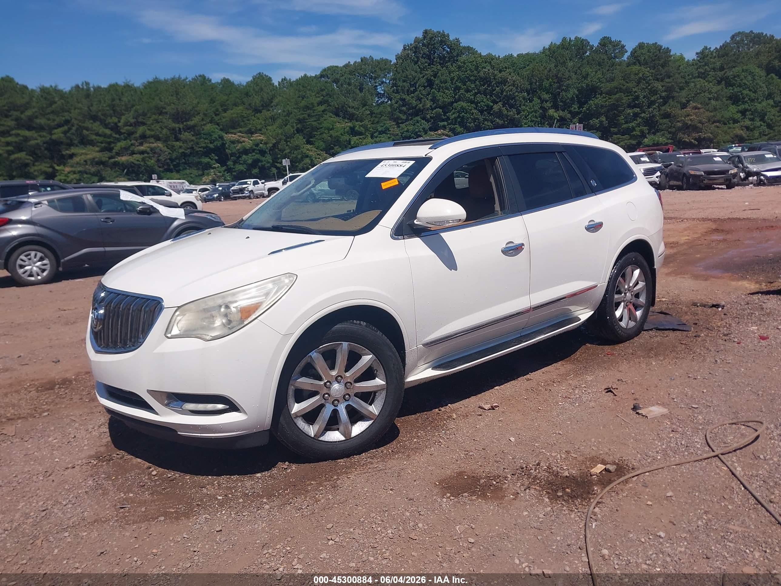 2014 Buick Enclave Premium White vin: 5GAKRCKD6EJ353748