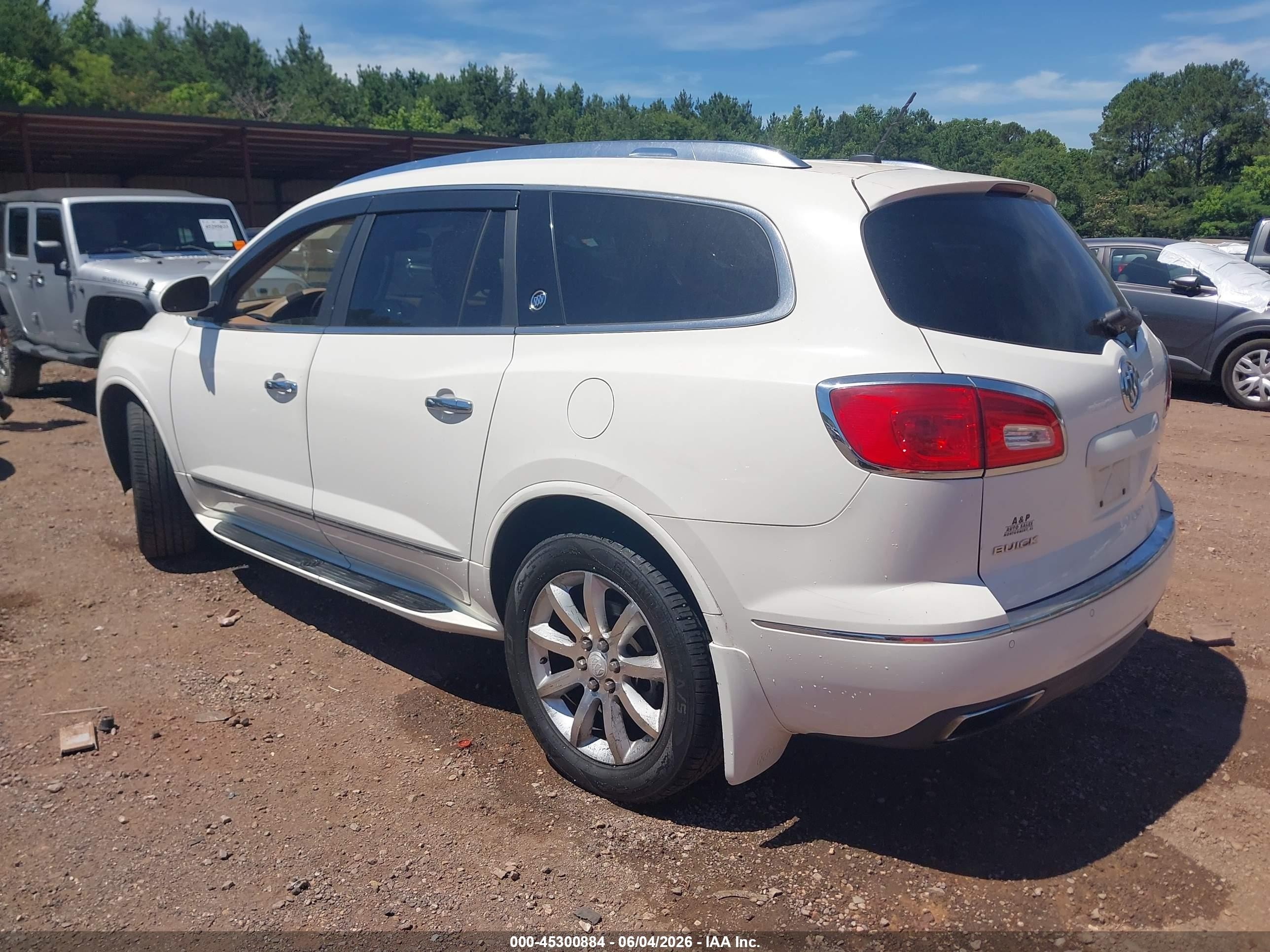 2014 Buick Enclave Premium White vin: 5GAKRCKD6EJ353748