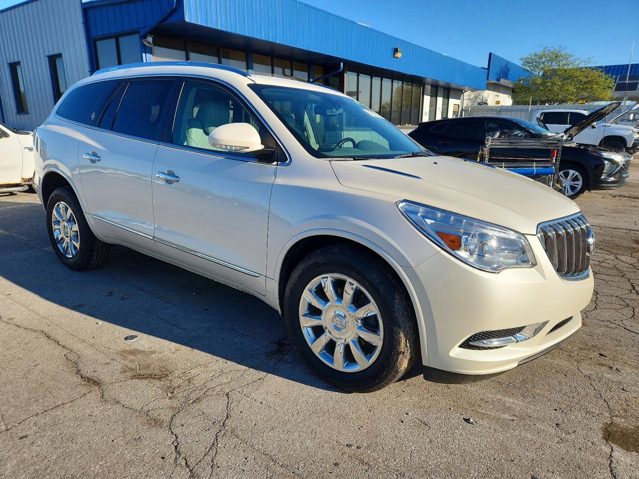 2015 Buick Enclave White vin: 5GAKRCKD6FJ110796