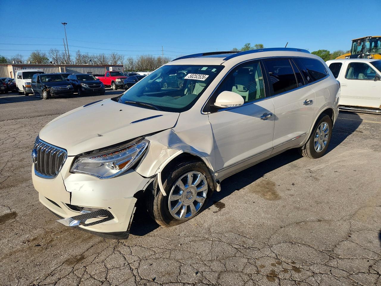 2015 Buick Enclave White vin: 5GAKRCKD6FJ110796