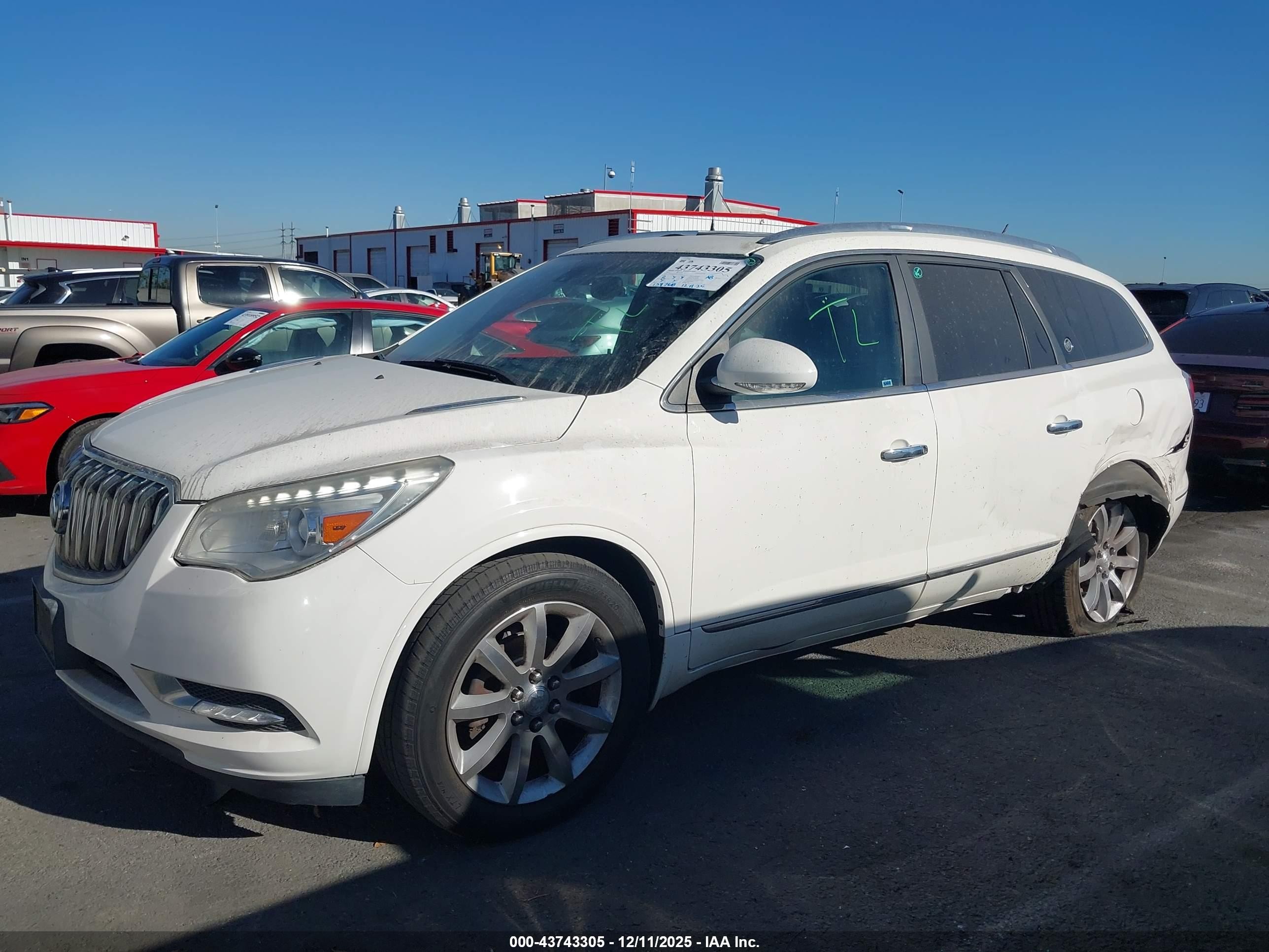 2015 Buick Enclave Premium White vin: 5GAKRCKD6FJ244160