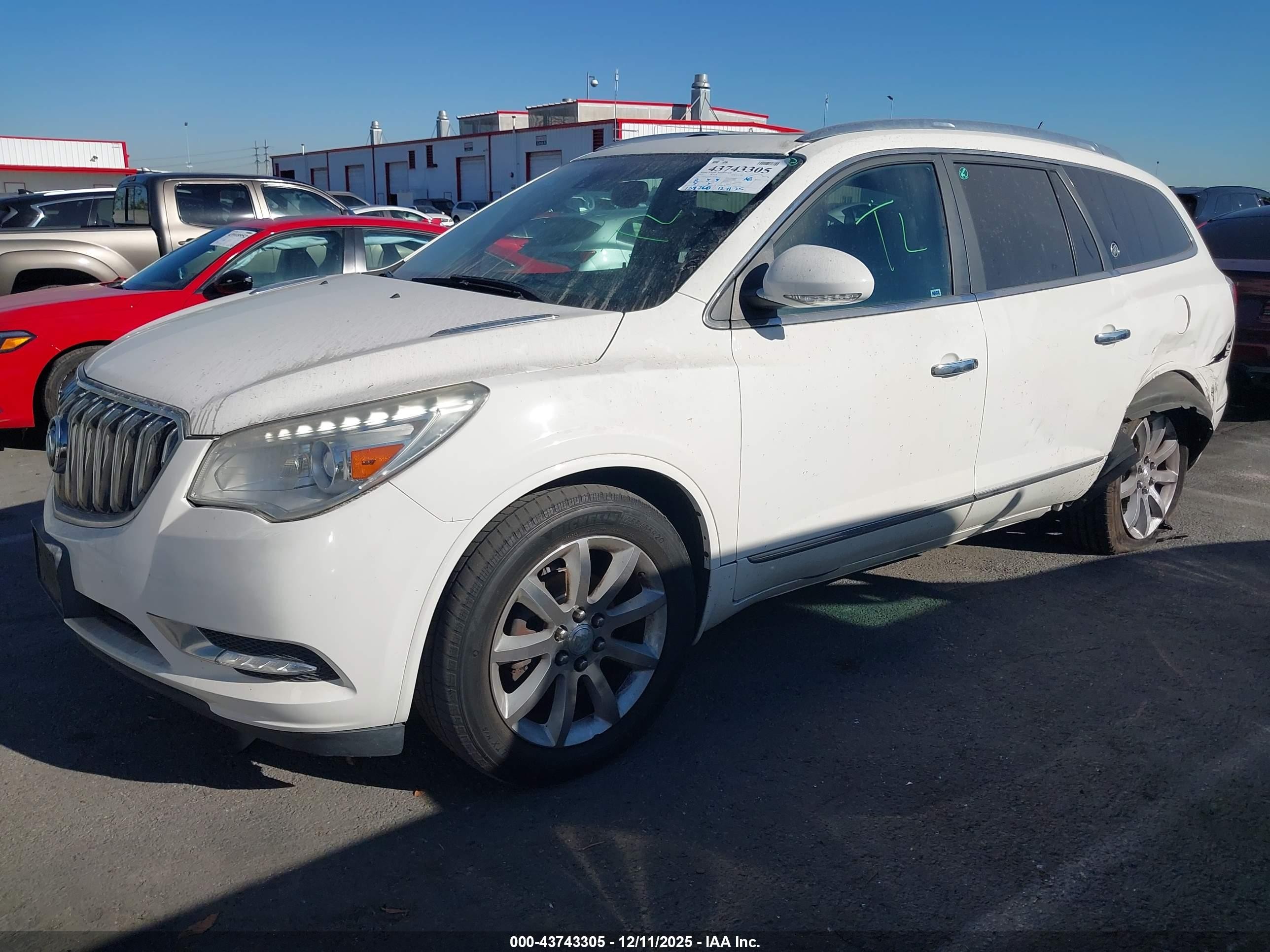 2015 Buick Enclave Premium White vin: 5GAKRCKD6FJ244160