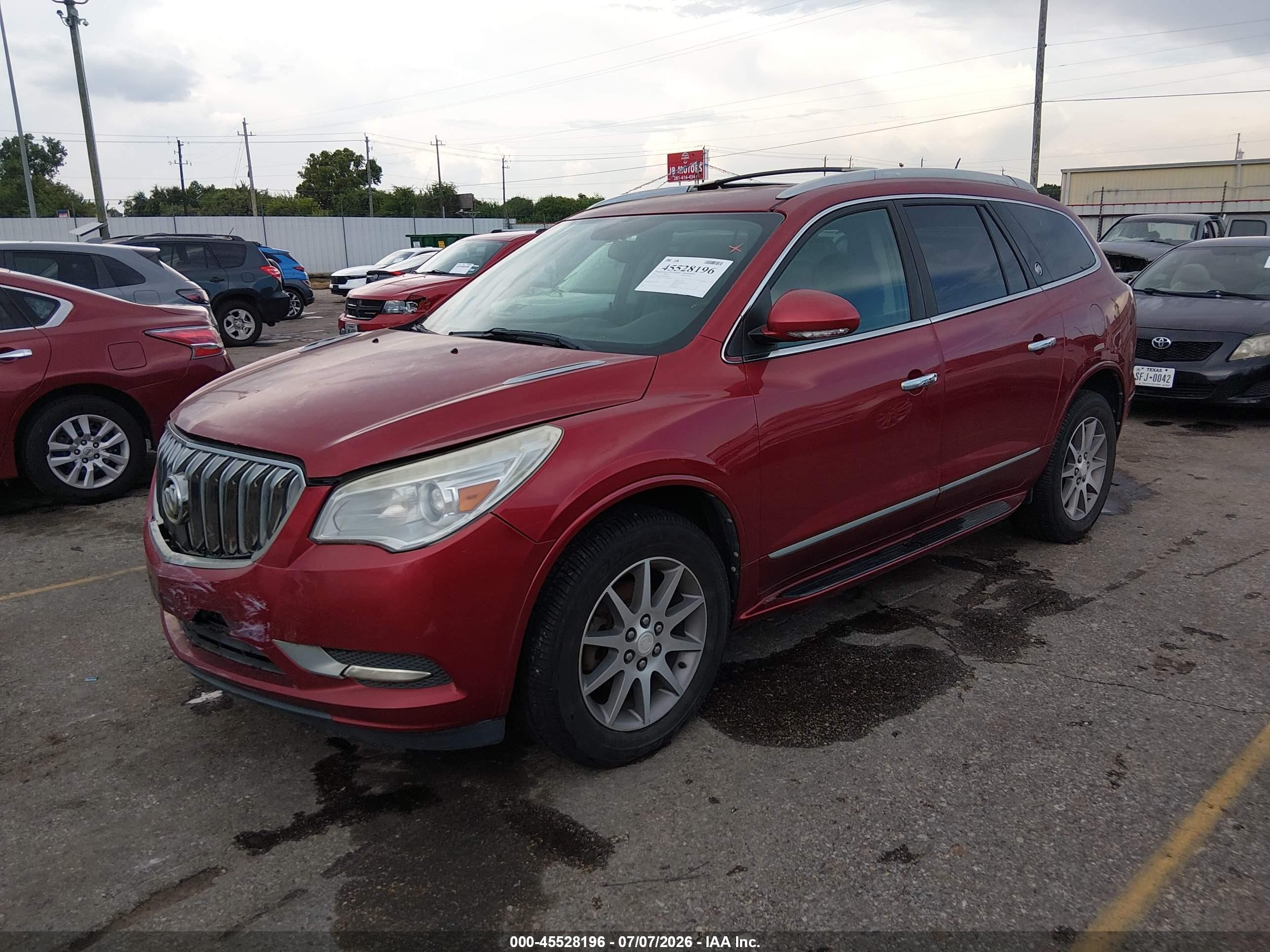 2013 Buick Enclave Leather Red vin: 5GAKRCKD7DJ241913