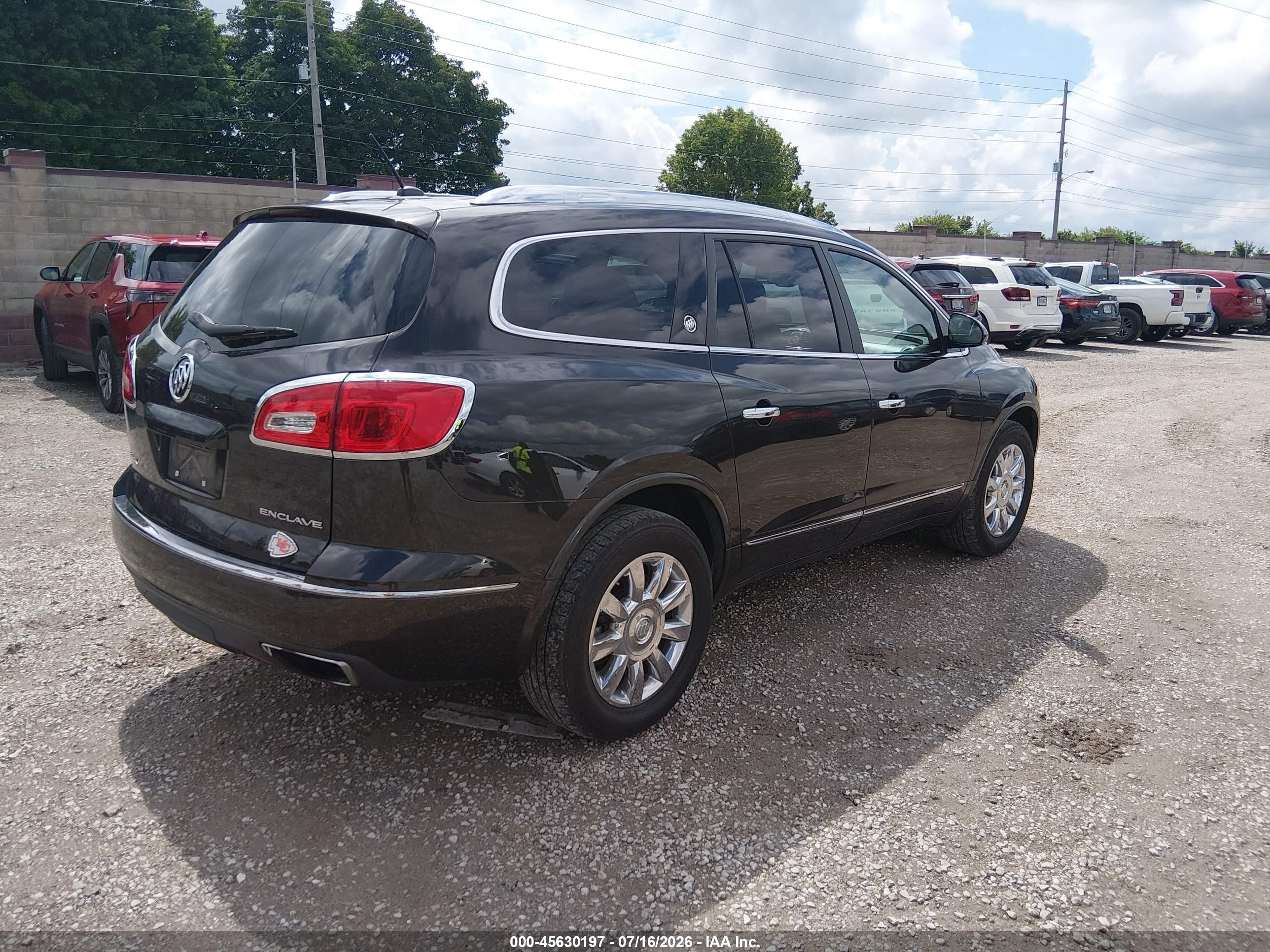 2013 Buick Enclave Leather Black vin: 5GAKRCKD7DJ253821