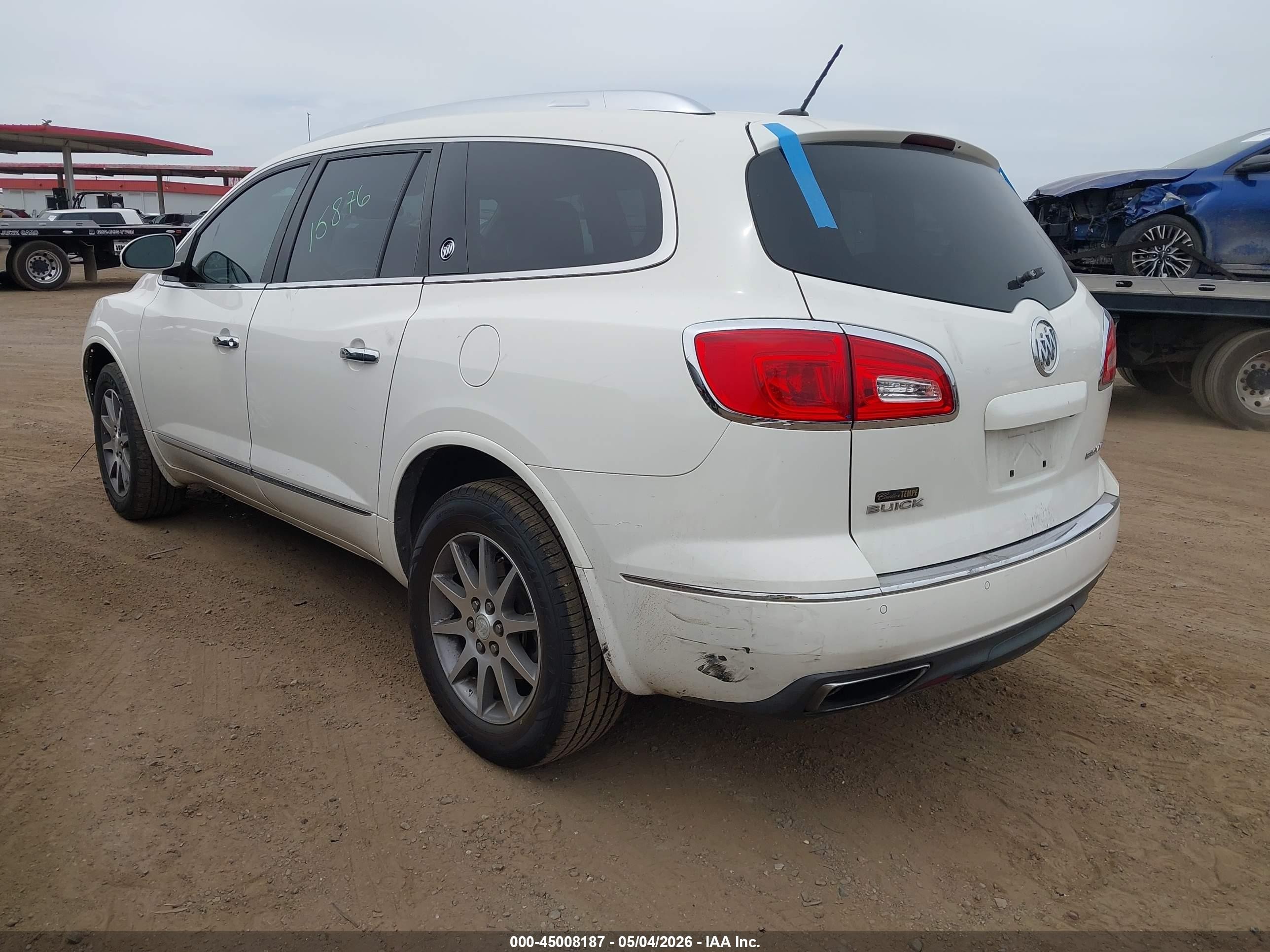 2013 Buick Enclave Leather Белый vin: 5GAKRCKD7DJ265242