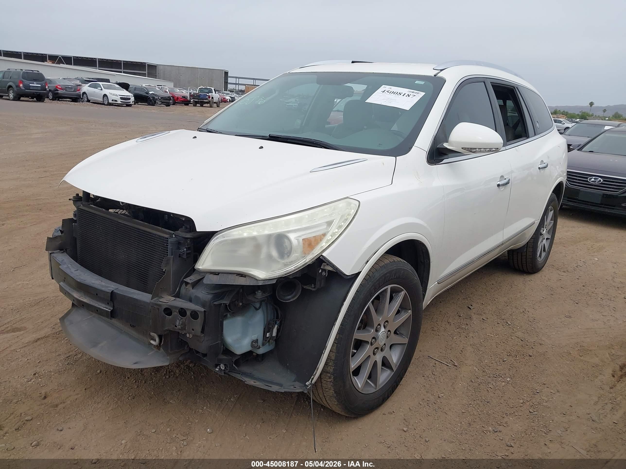 2013 Buick Enclave Leather Белый vin: 5GAKRCKD7DJ265242
