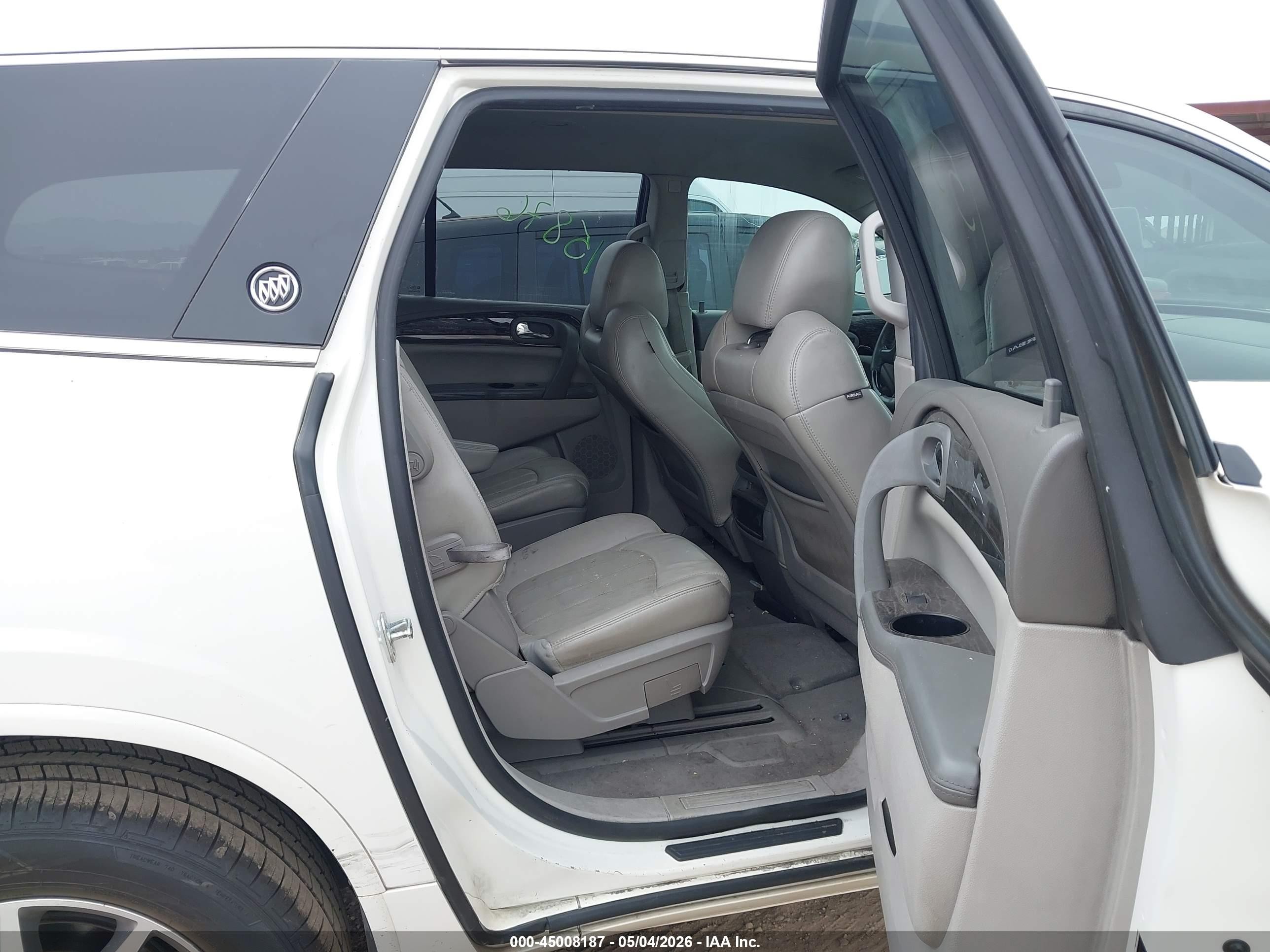 2013 Buick Enclave Leather Белый vin: 5GAKRCKD7DJ265242
