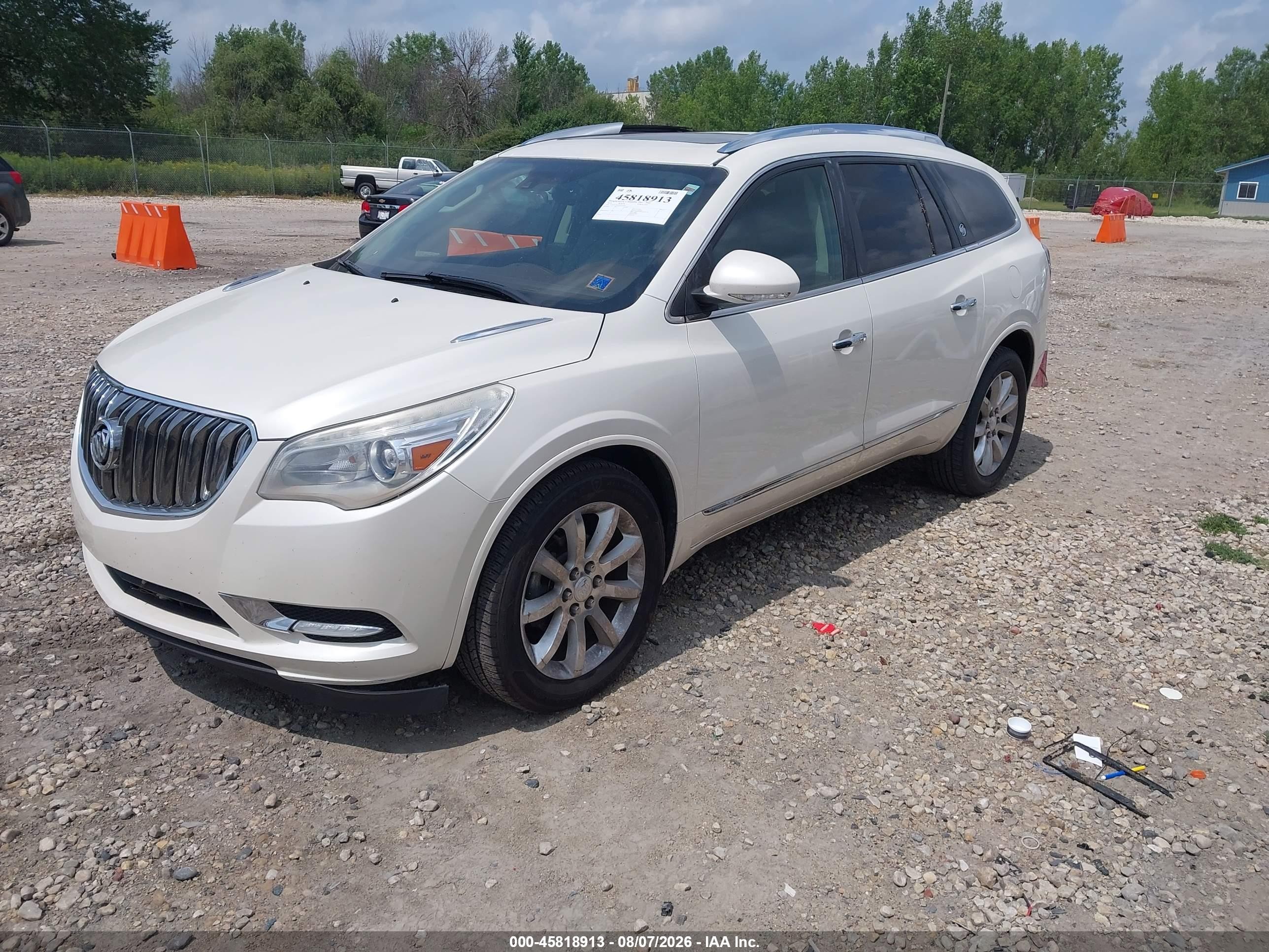 2014 Buick Enclave Premium White vin: 5GAKRCKD7EJ353256