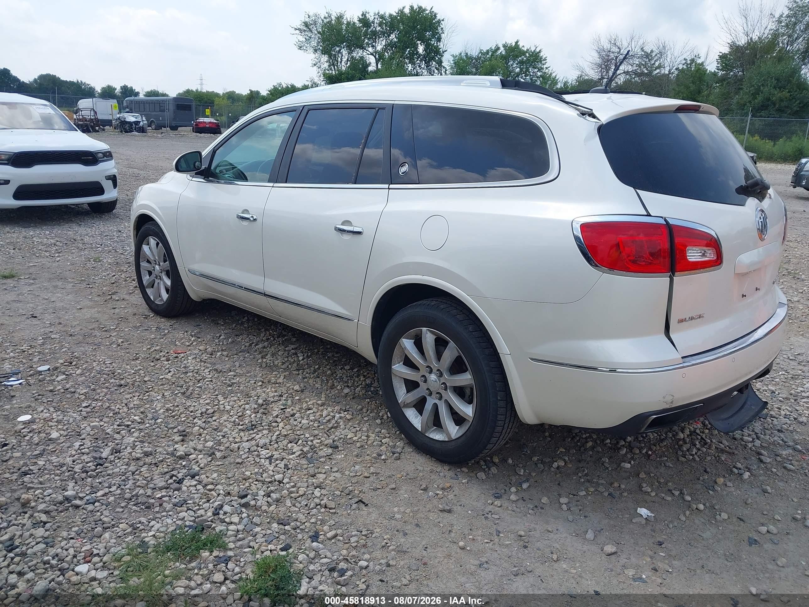 2014 Buick Enclave Premium White vin: 5GAKRCKD7EJ353256