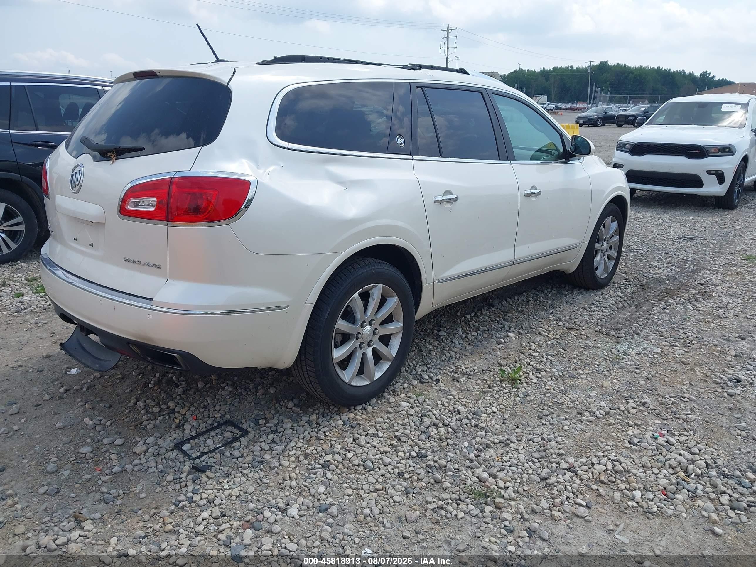 2014 Buick Enclave Premium White vin: 5GAKRCKD7EJ353256