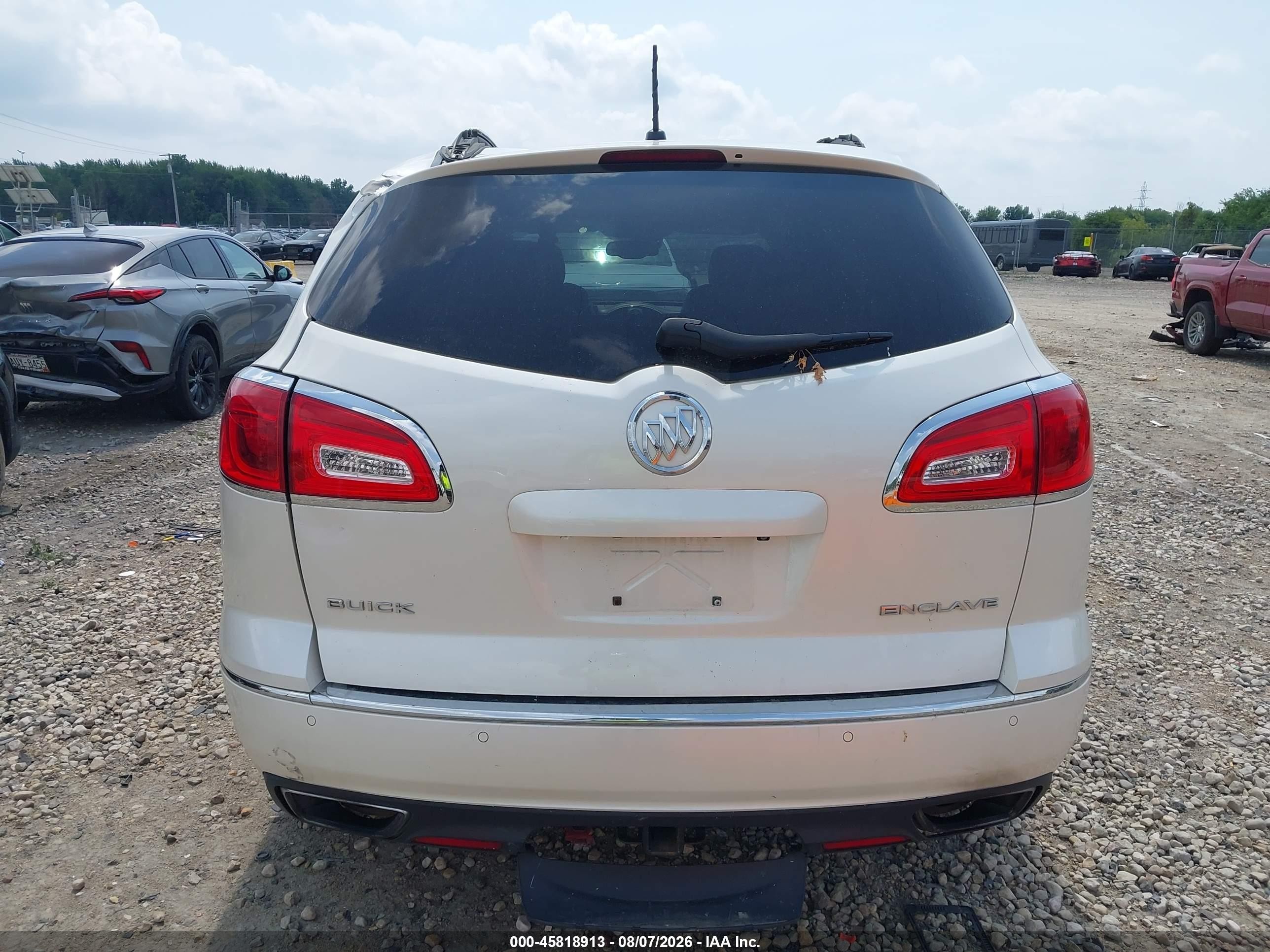 2014 Buick Enclave Premium White vin: 5GAKRCKD7EJ353256