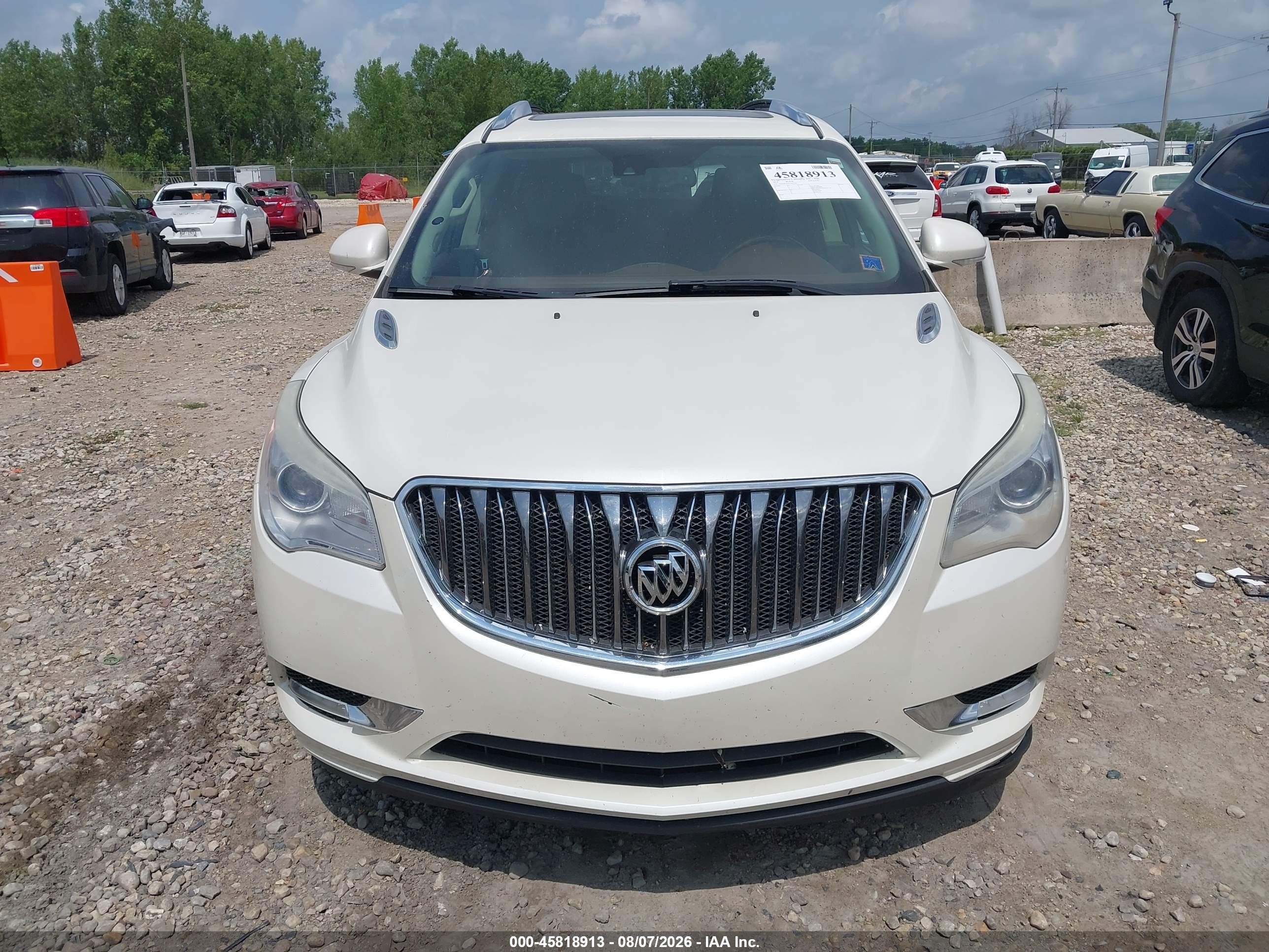 2014 Buick Enclave Premium White vin: 5GAKRCKD7EJ353256