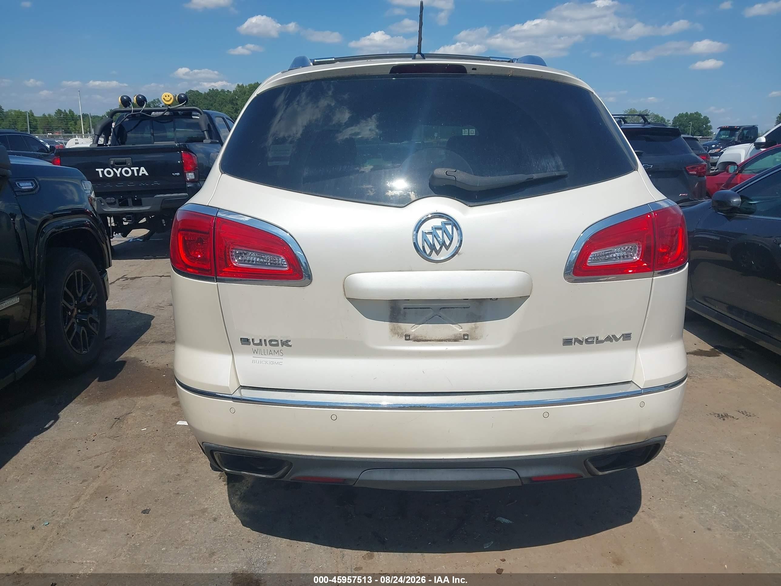 2014 Buick Enclave Premium White vin: 5GAKRCKD8EJ336451