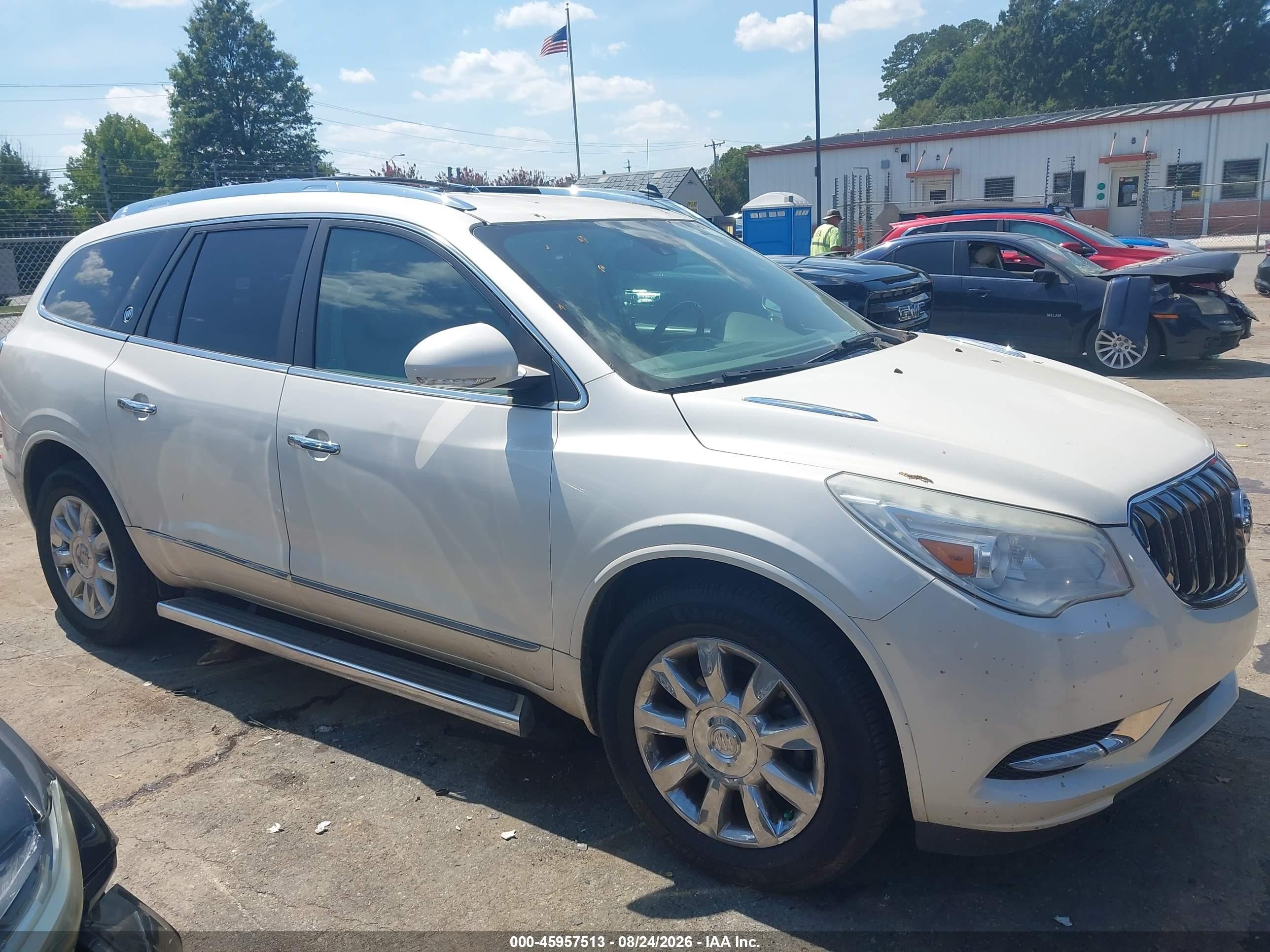 2014 Buick Enclave Premium White vin: 5GAKRCKD8EJ336451
