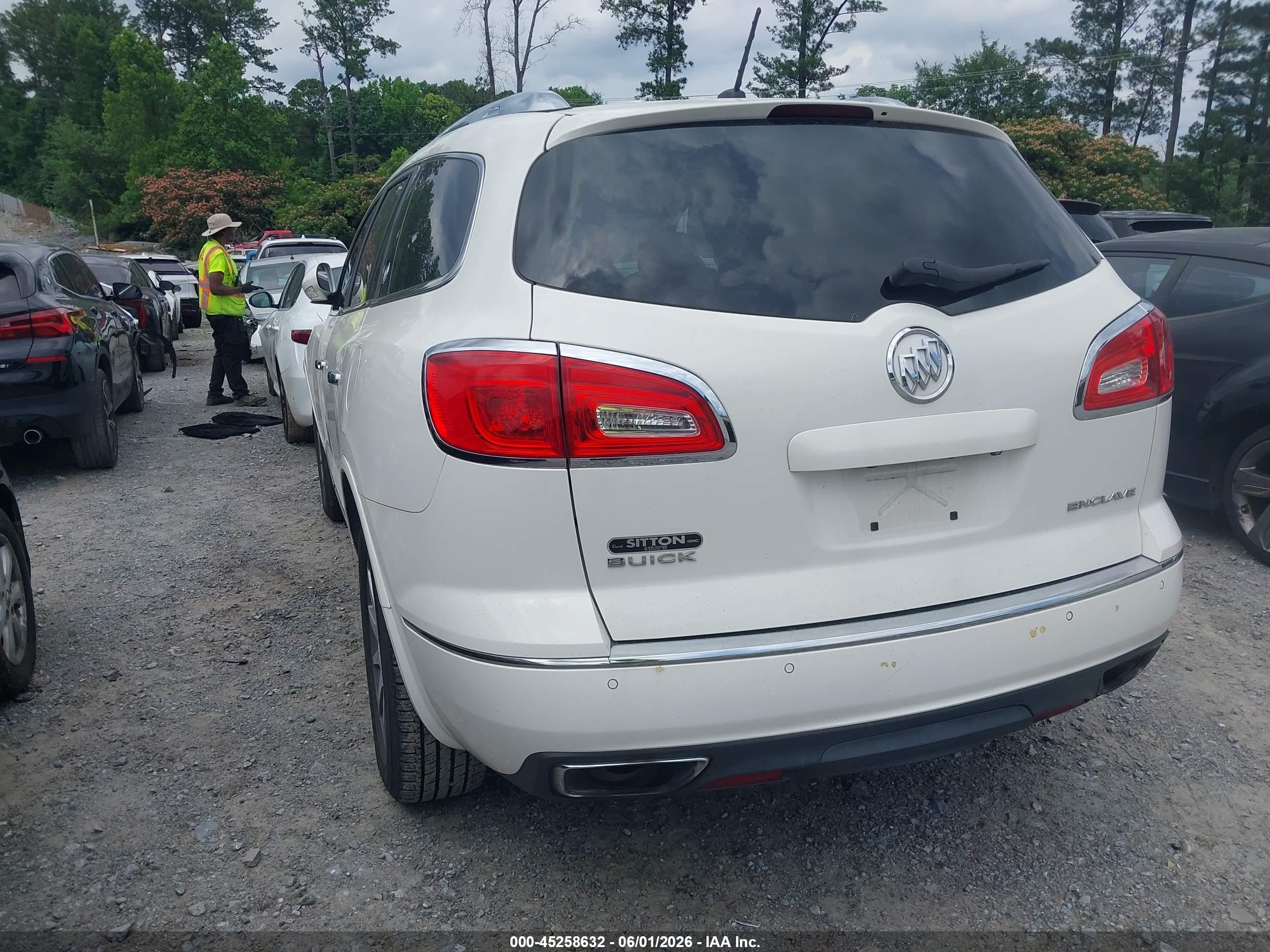 2013 Buick Enclave Leather White vin: 5GAKRCKD9DJ237412