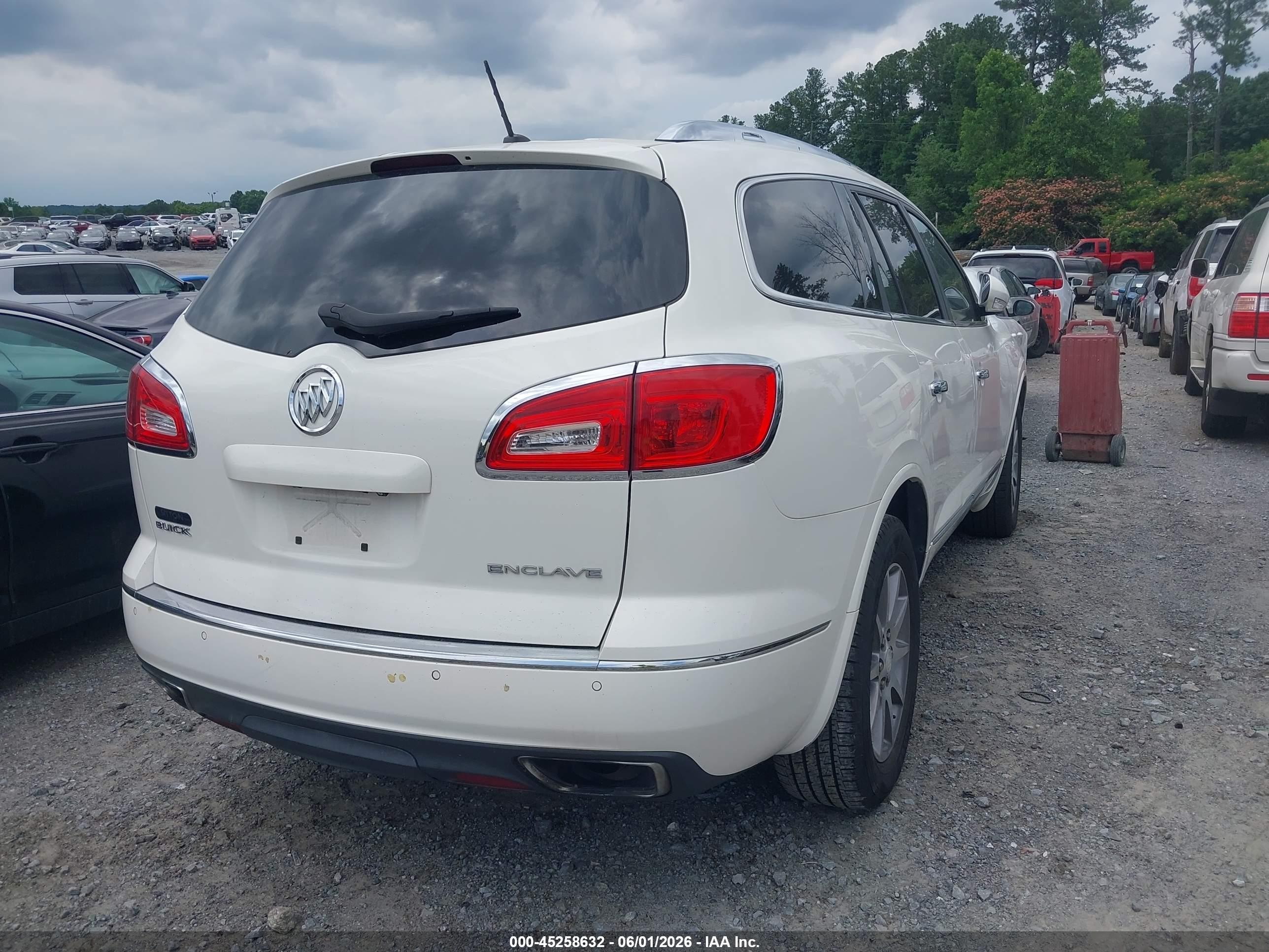 2013 Buick Enclave Leather White vin: 5GAKRCKD9DJ237412