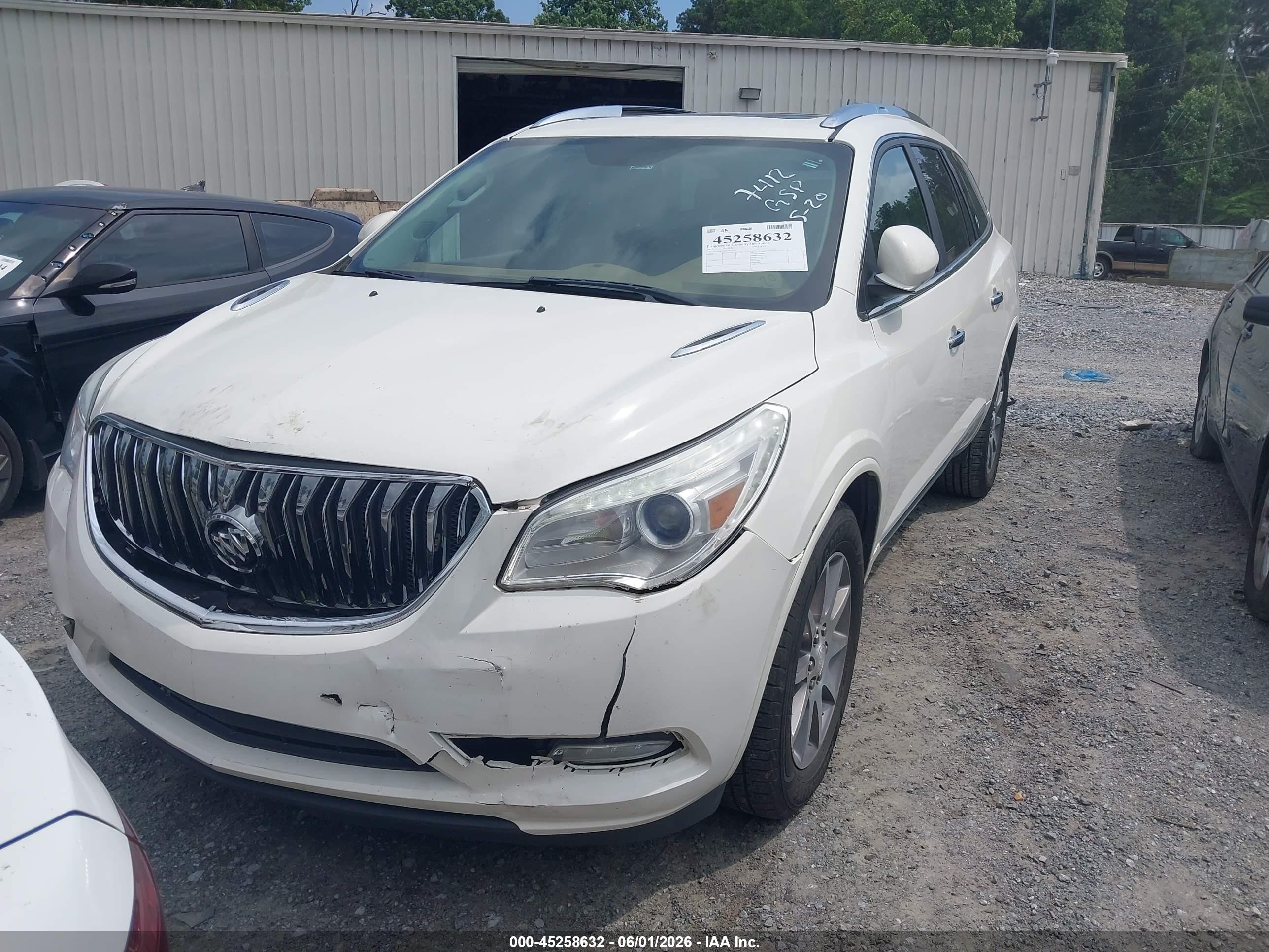 2013 Buick Enclave Leather White vin: 5GAKRCKD9DJ237412