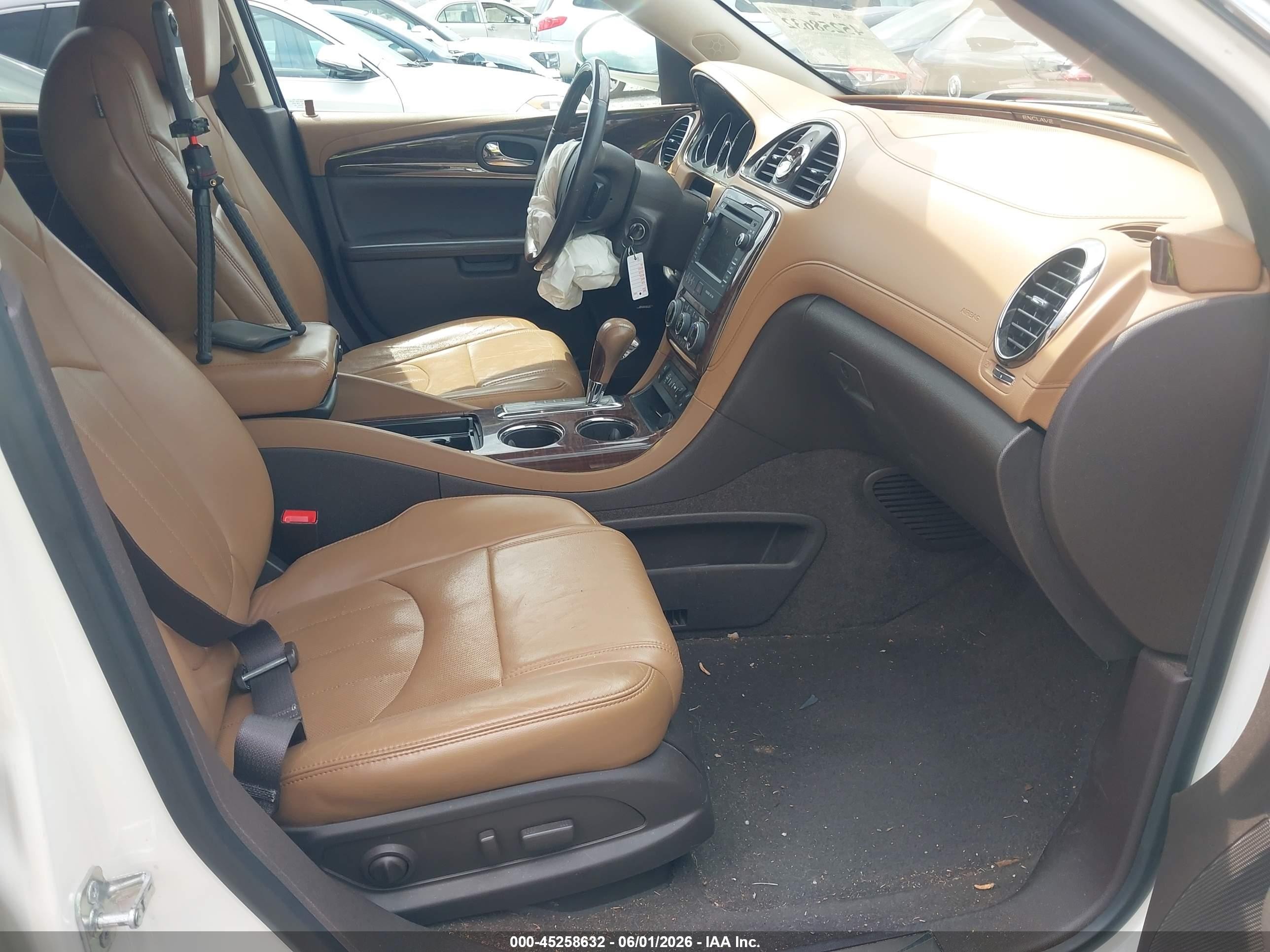 2013 Buick Enclave Leather White vin: 5GAKRCKD9DJ237412