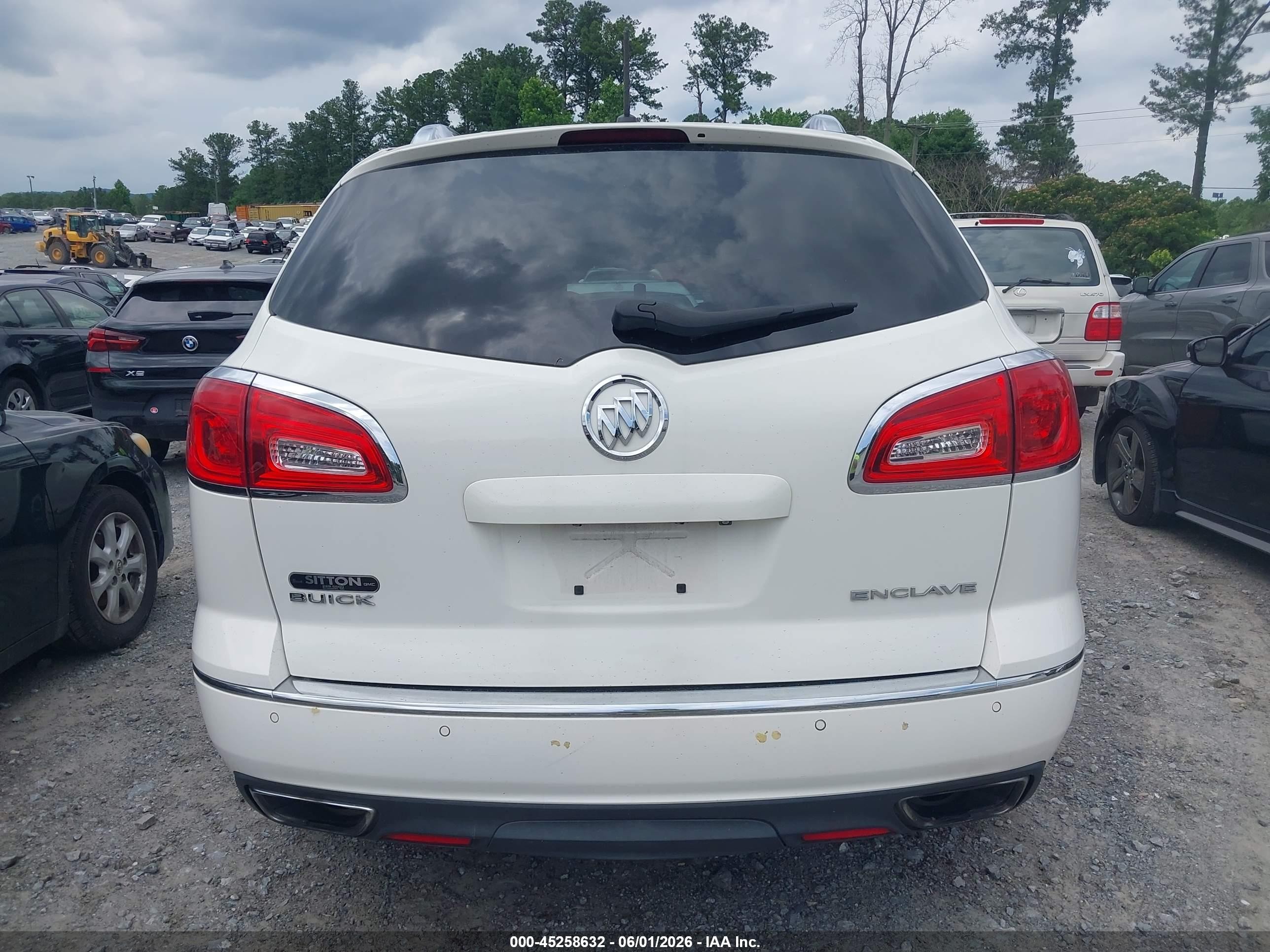 2013 Buick Enclave Leather White vin: 5GAKRCKD9DJ237412