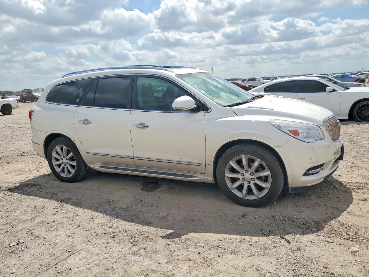 2014 Buick Enclave White vin: 5GAKRCKD9EJ338208