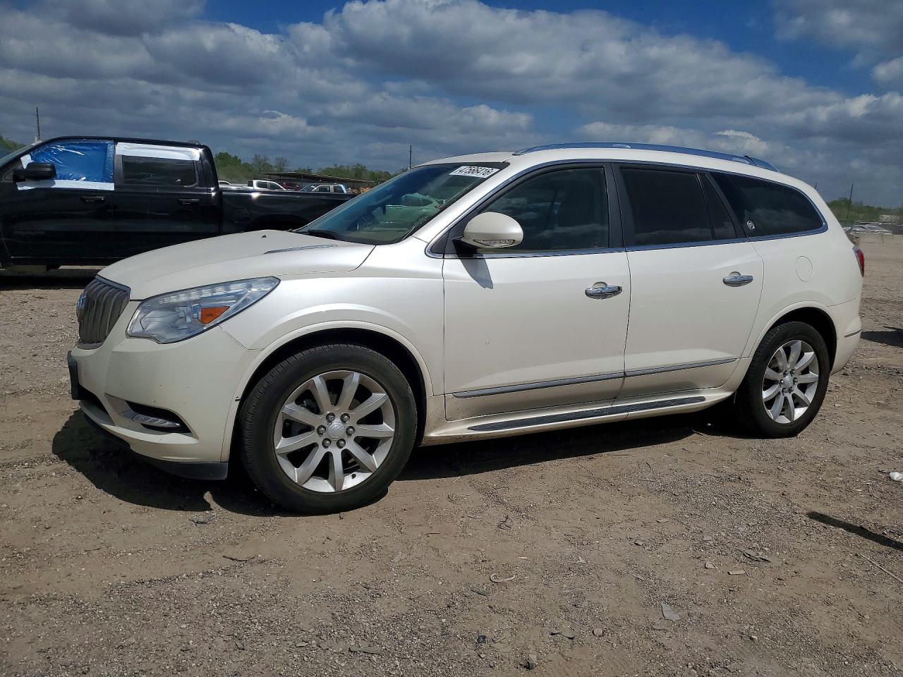 2014 Buick Enclave White vin: 5GAKRCKD9EJ338208