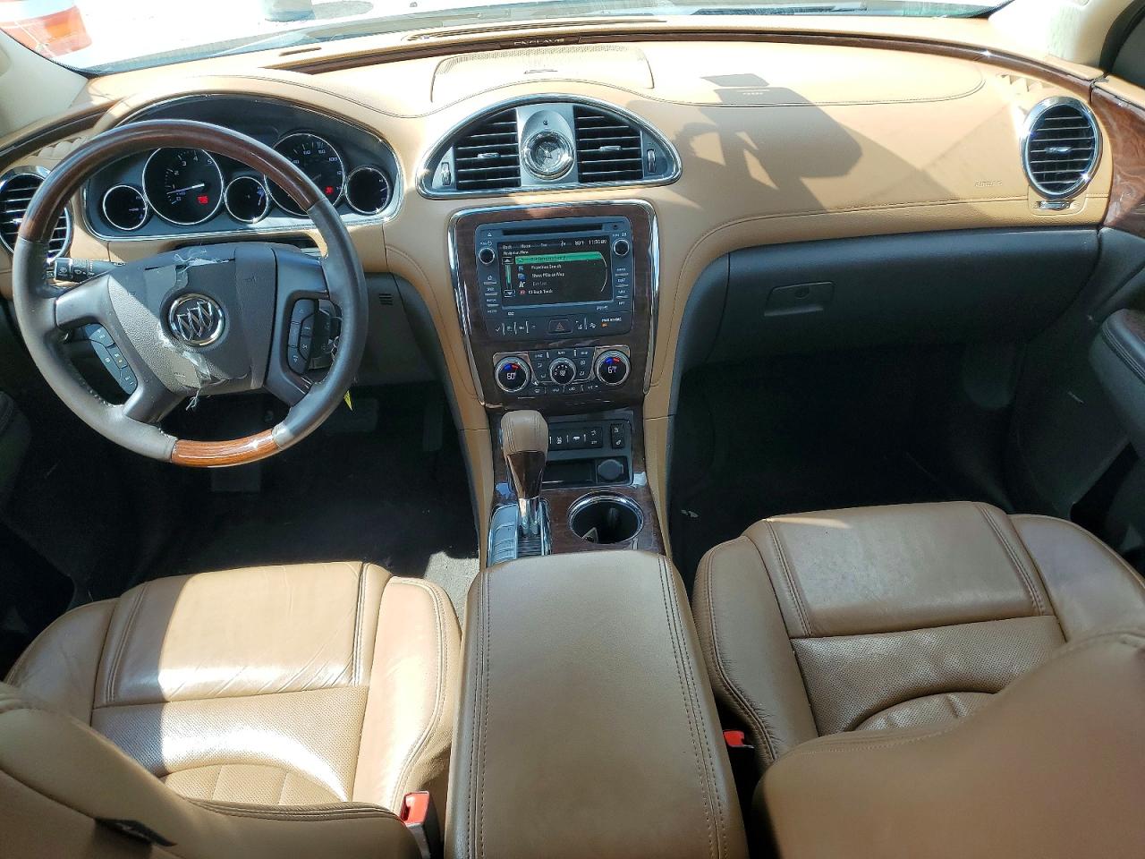 2014 Buick Enclave White vin: 5GAKRCKD9EJ338208