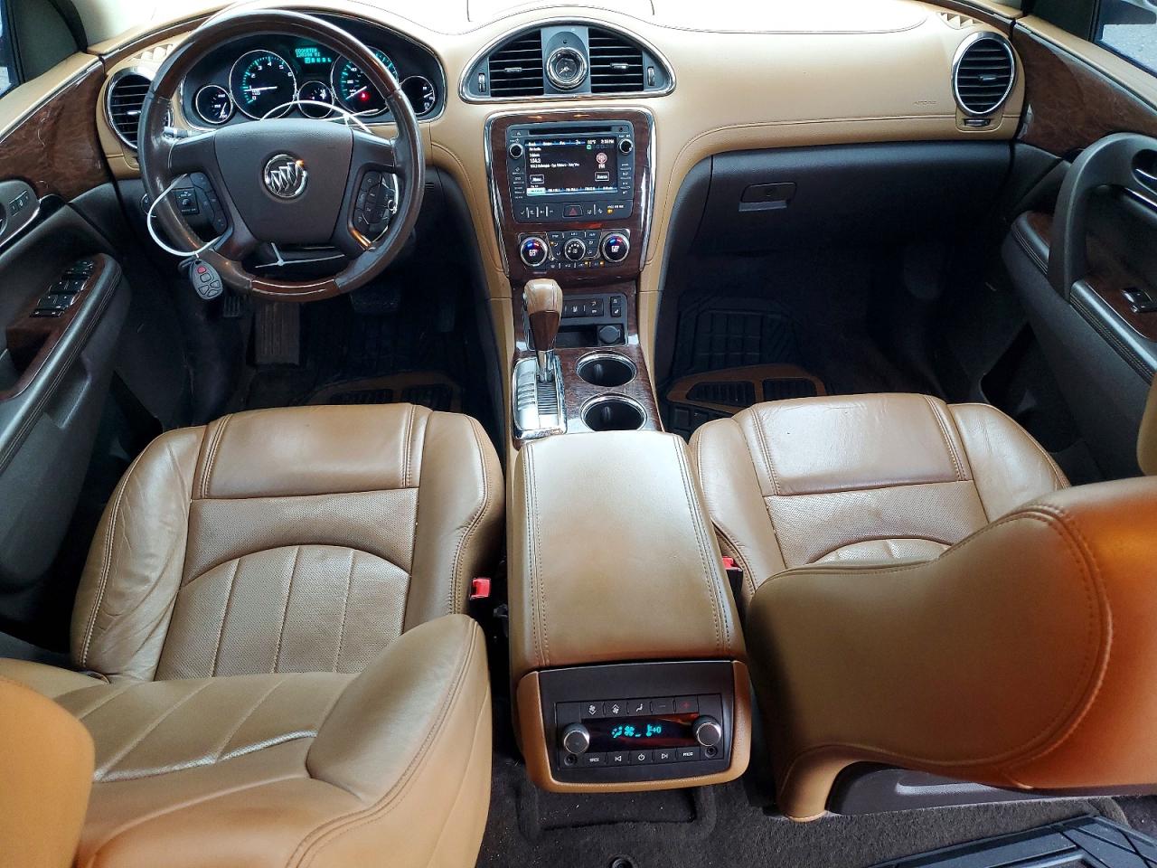 2014 Buick Enclave White vin: 5GAKRCKD9EJ342761