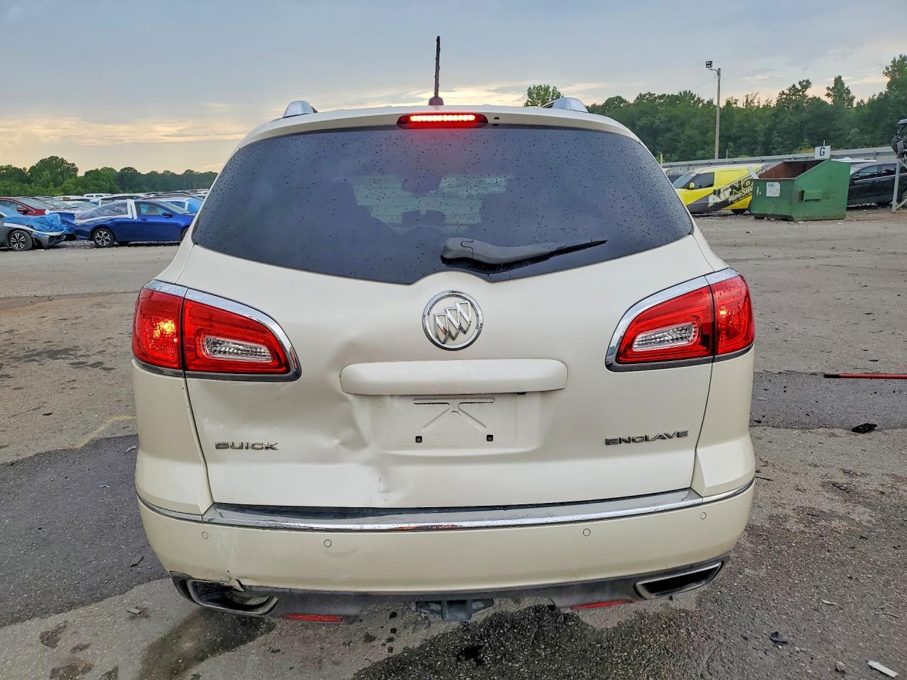 2014 Buick Enclave White vin: 5GAKRCKD9EJ342761