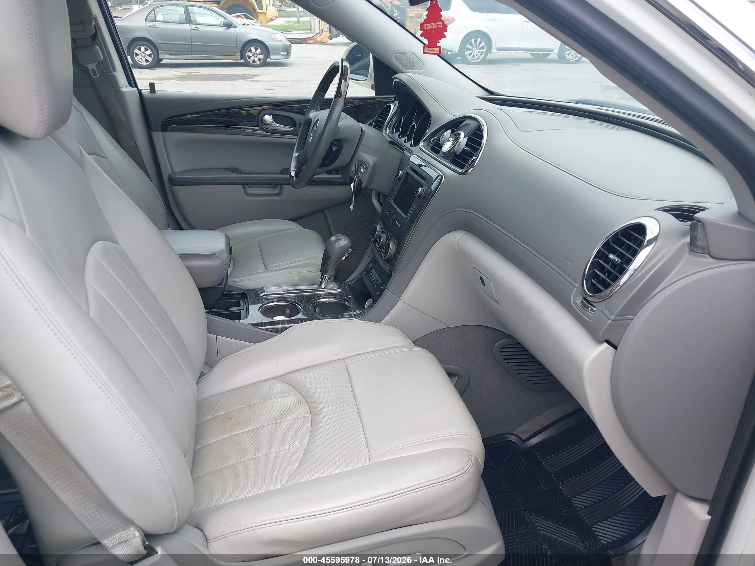 2013 Buick Enclave Leather Белый vin: 5GAKRCKDXDJ216634