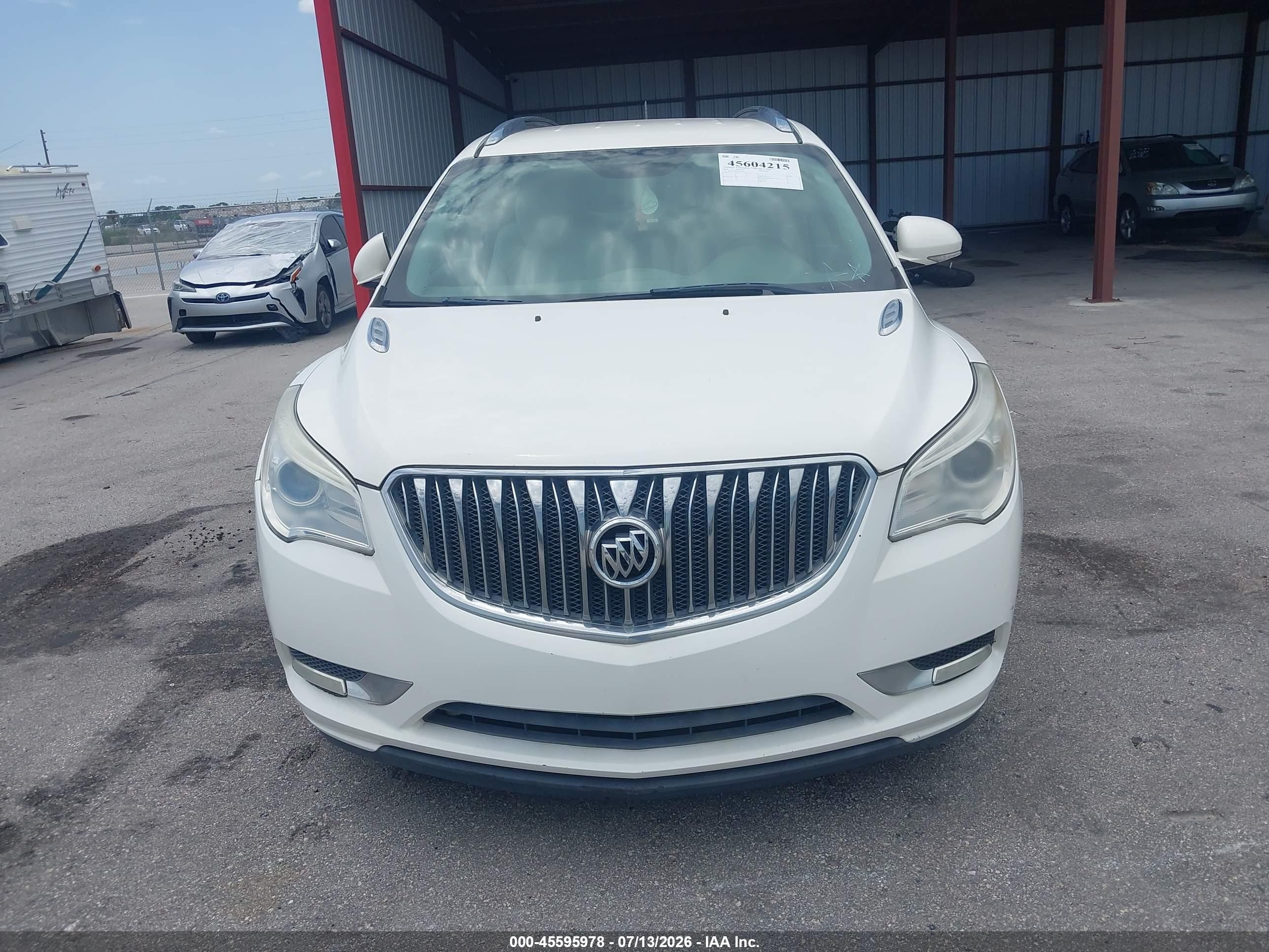 2013 Buick Enclave Leather Белый vin: 5GAKRCKDXDJ216634