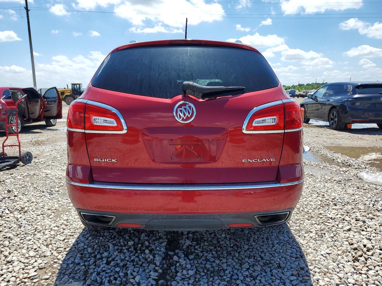 2014 Buick Enclave Red vin: 5GAKRCKDXEJ280013
