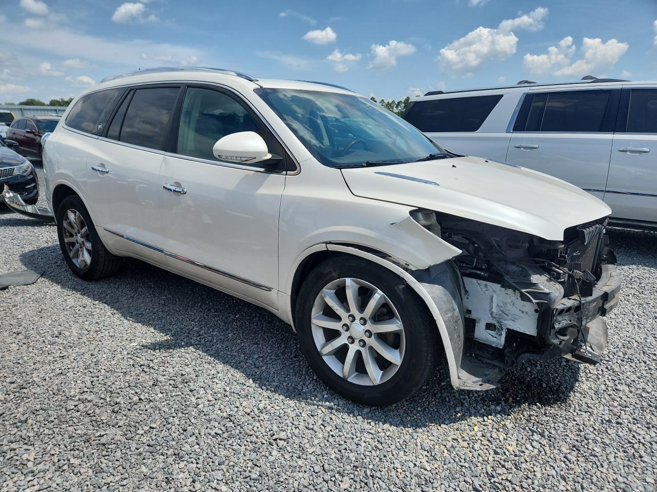 2014 Buick Enclave White vin: 5GAKRCKDXEJ286667