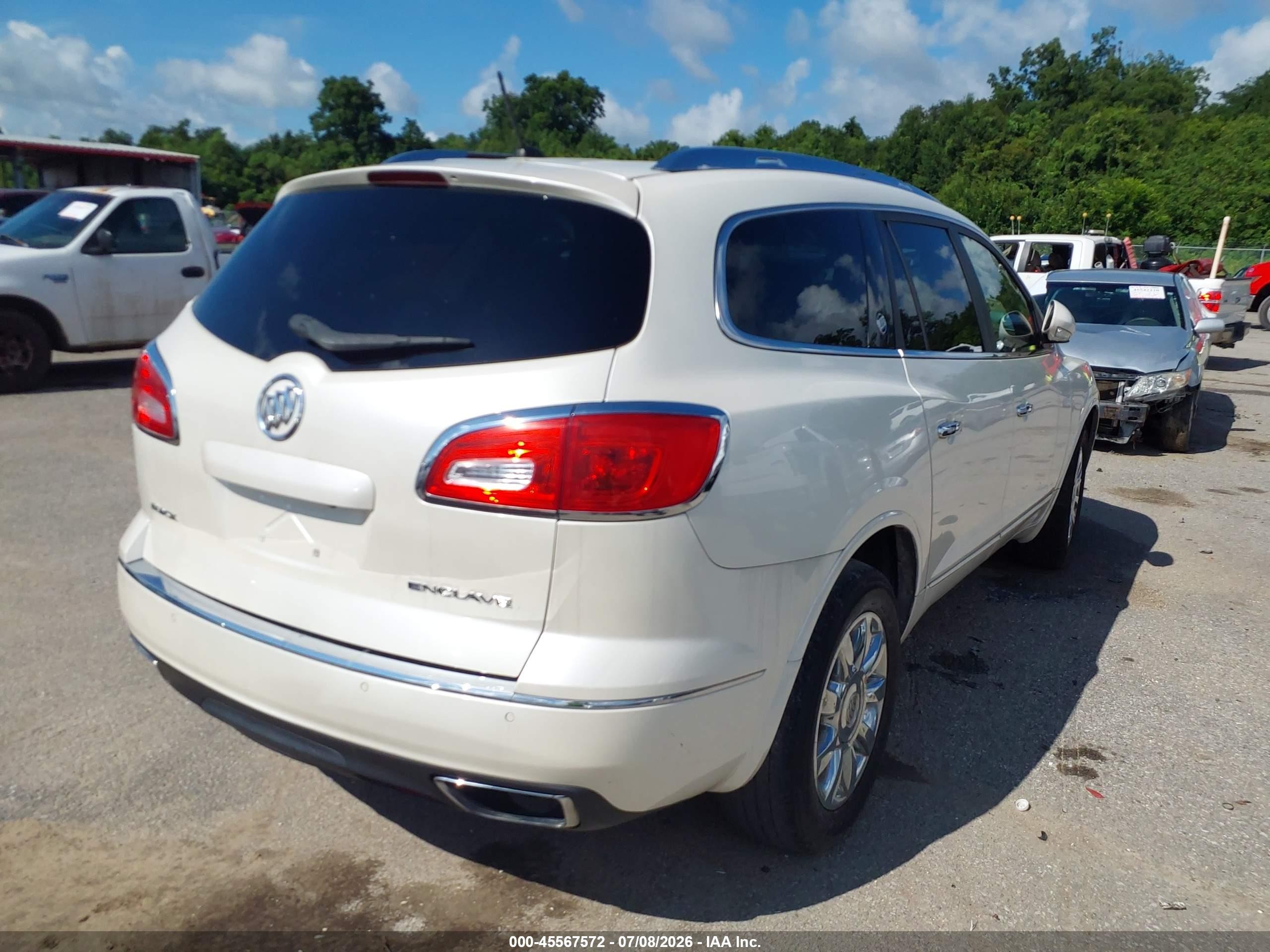 2015 Buick Enclave Premium White vin: 5GAKRCKDXFJ234134