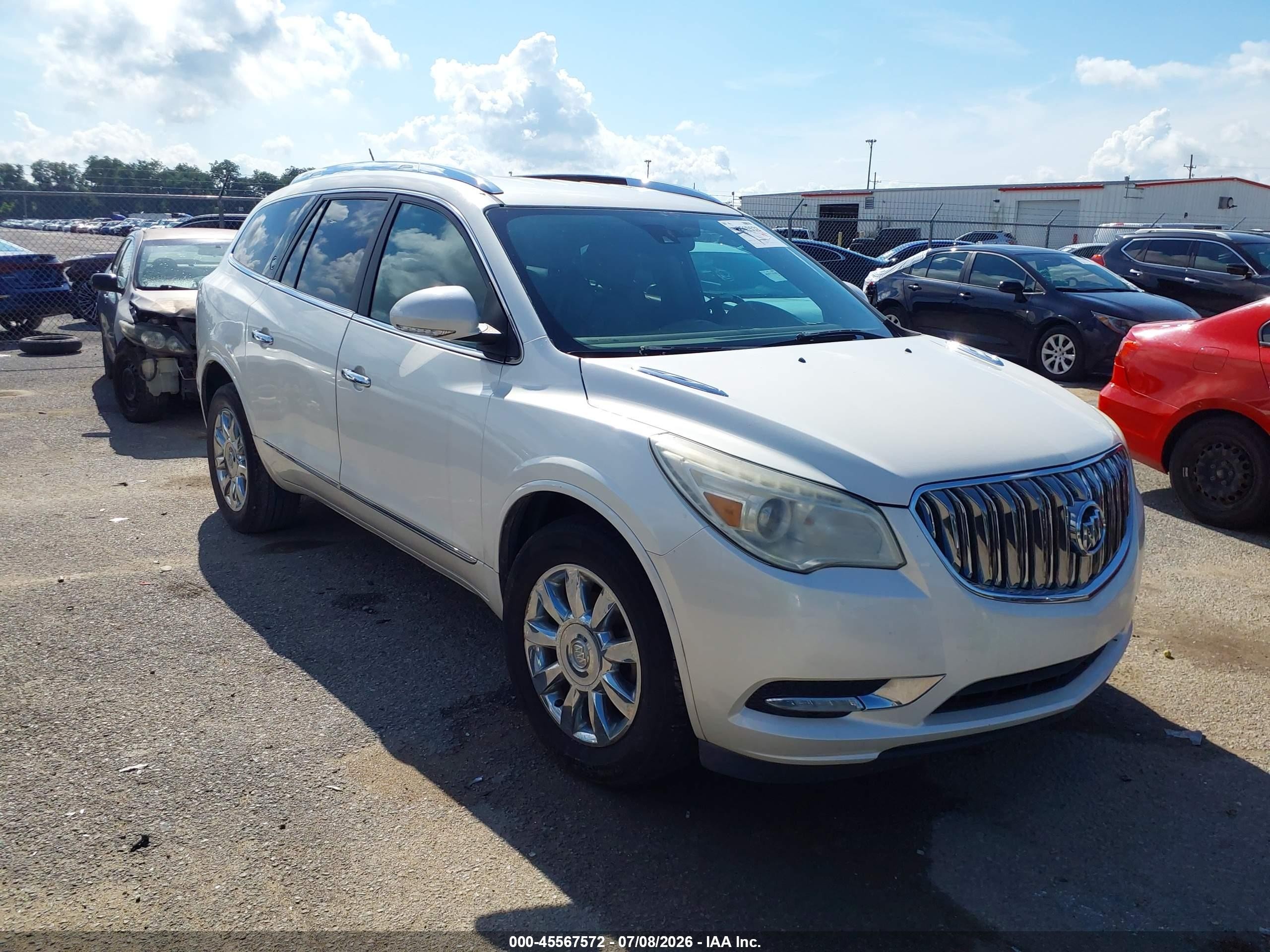 2015 Buick Enclave Premium White vin: 5GAKRCKDXFJ234134