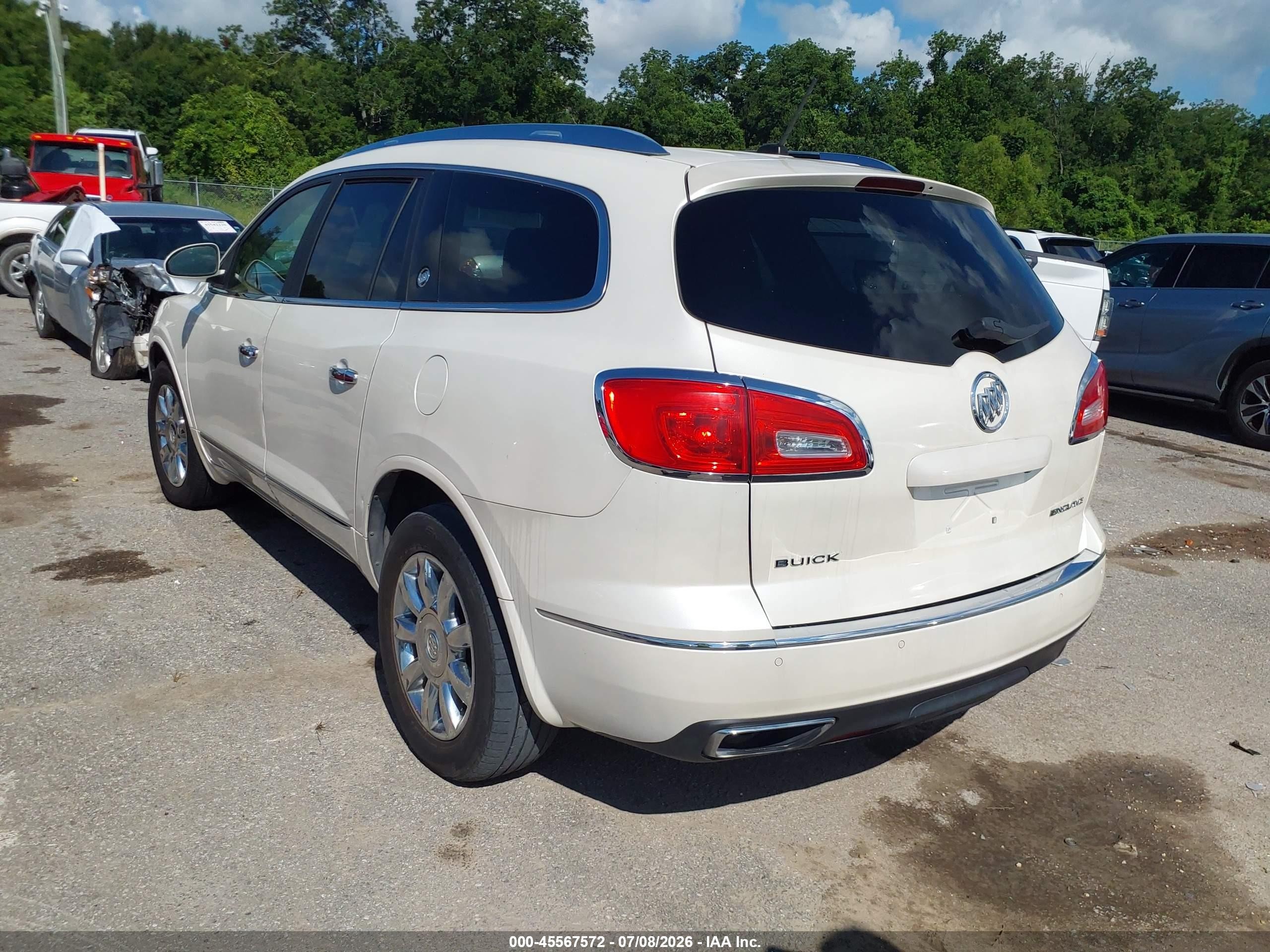 2015 Buick Enclave Premium White vin: 5GAKRCKDXFJ234134