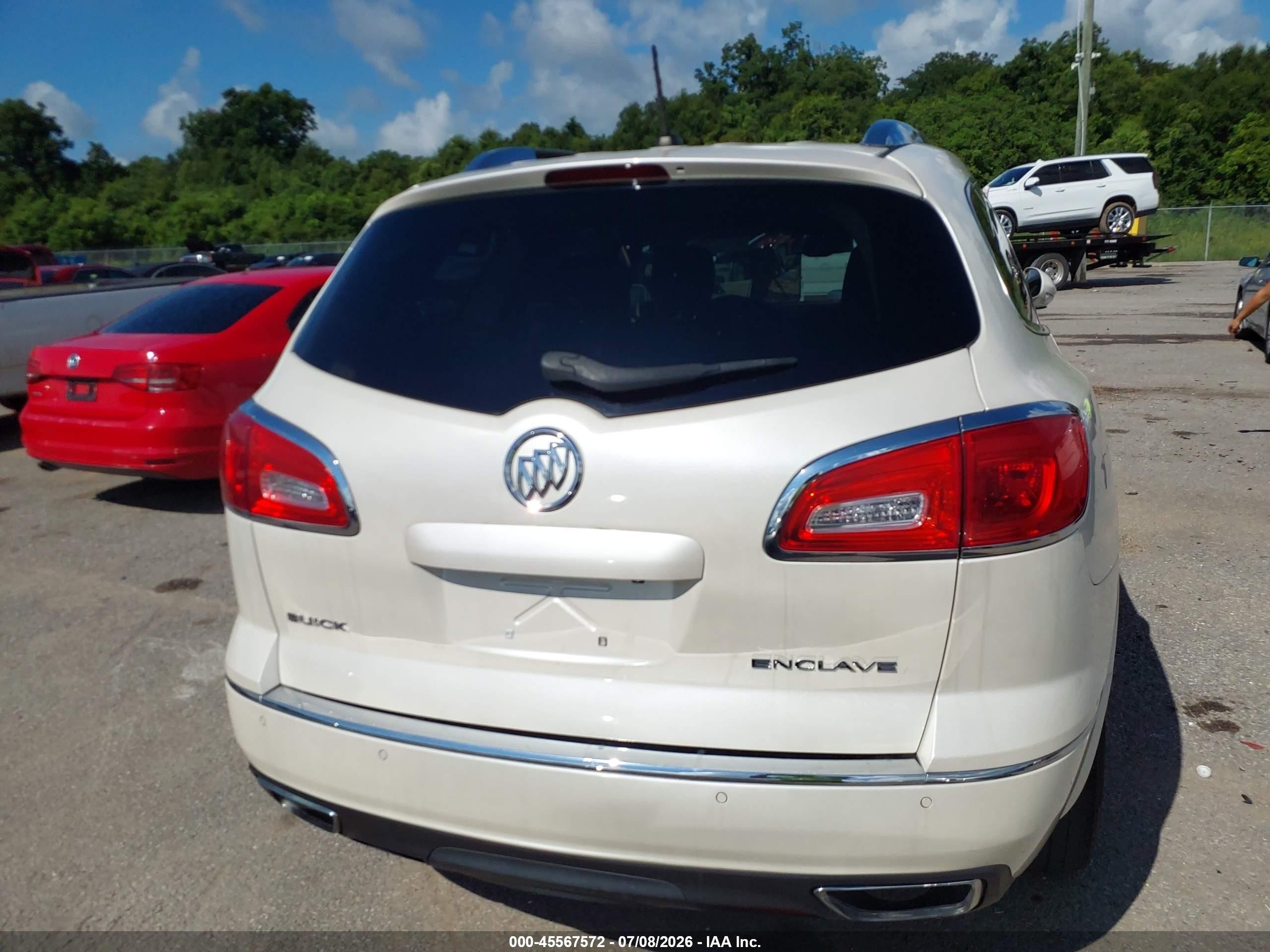 2015 Buick Enclave Premium White vin: 5GAKRCKDXFJ234134