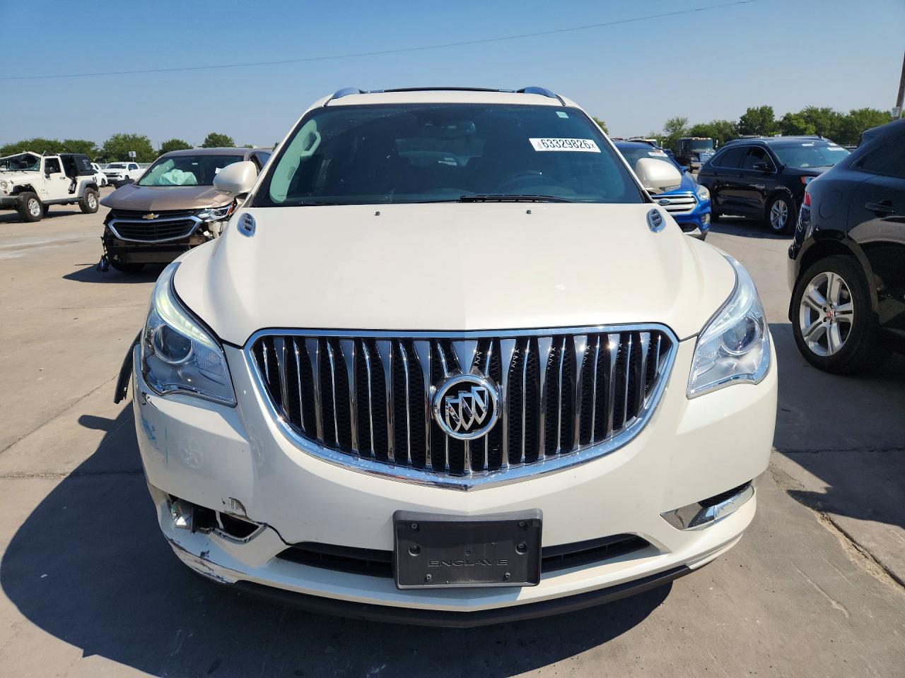 2015 Buick Enclave White vin: 5GAKRCKDXFJ318423