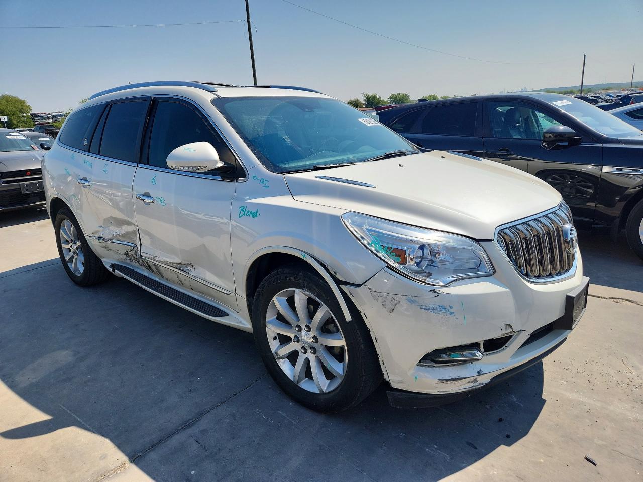 2015 Buick Enclave White vin: 5GAKRCKDXFJ318423