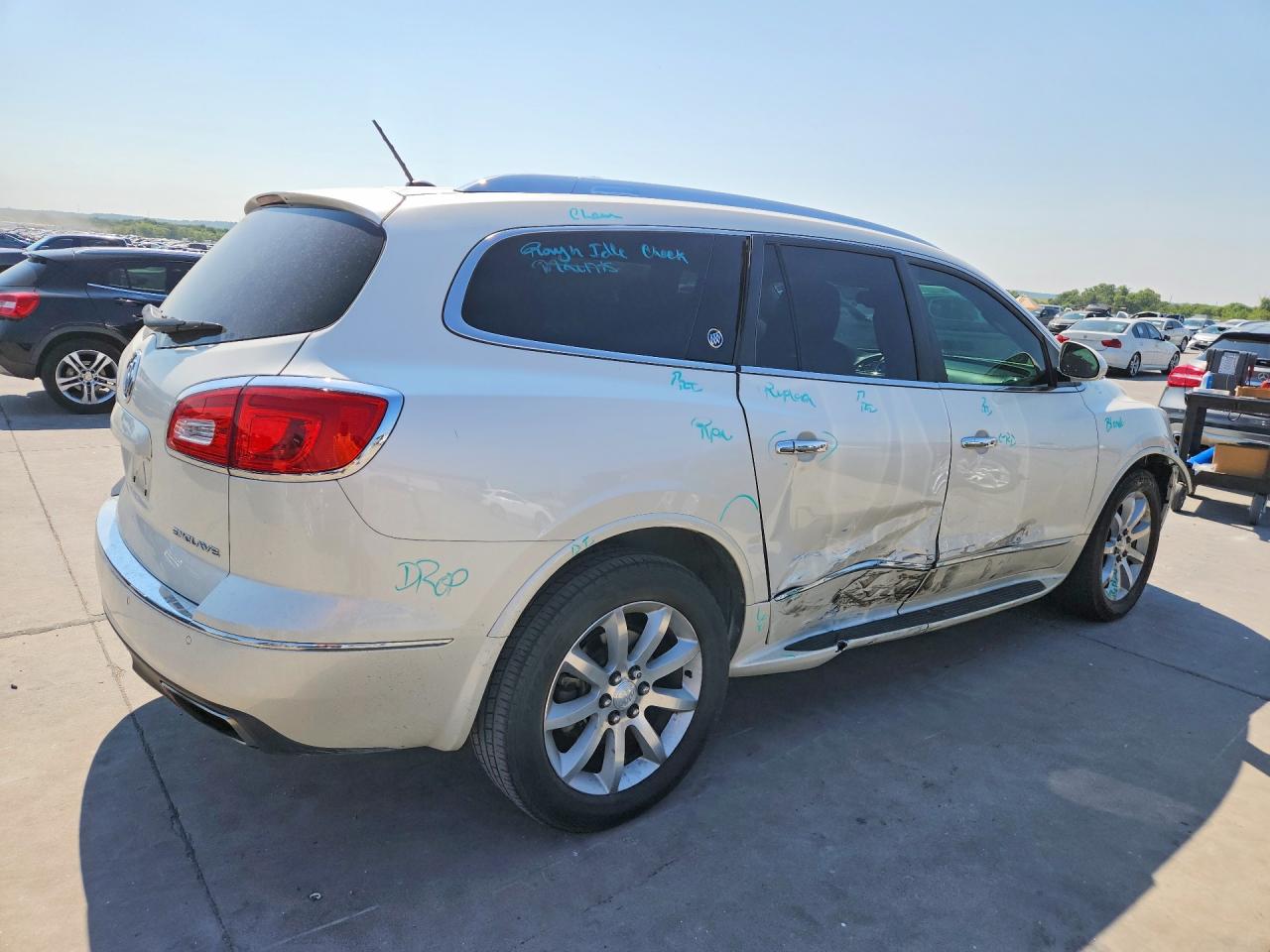 2015 Buick Enclave White vin: 5GAKRCKDXFJ318423