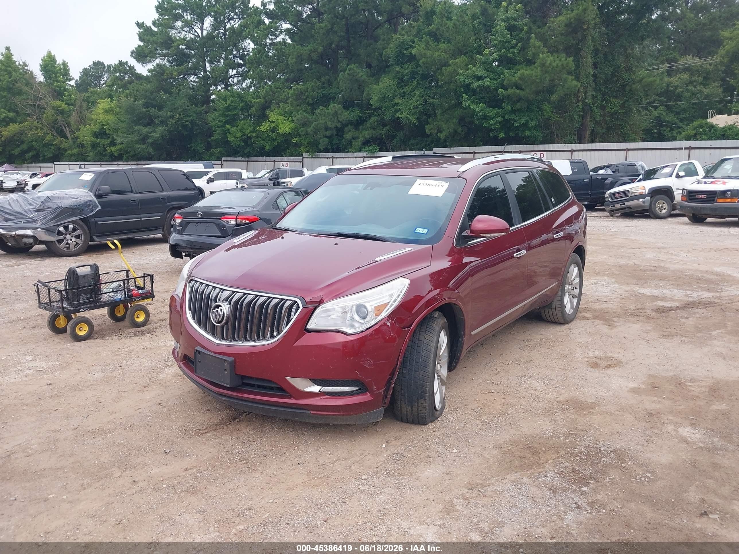 2015 Buick Enclave Premium Burgundy vin: 5GAKRCKDXFJ356203