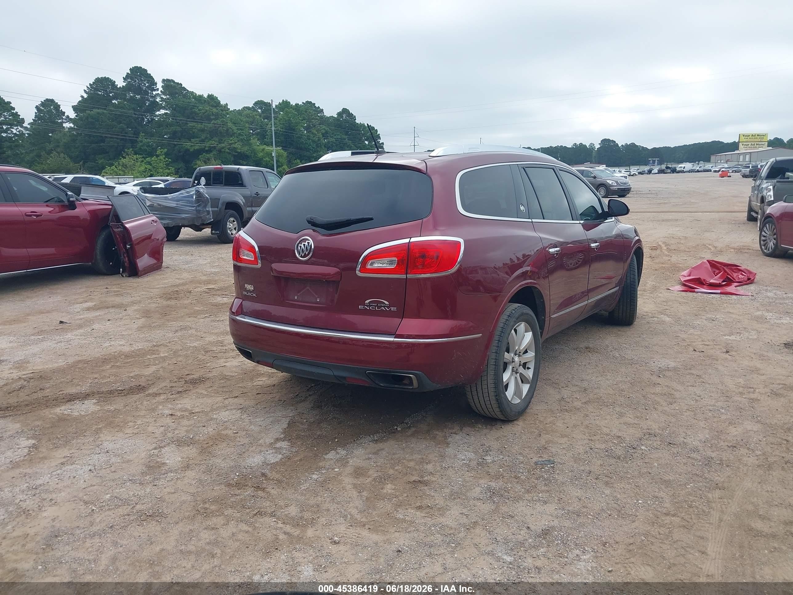 2015 Buick Enclave Premium Burgundy vin: 5GAKRCKDXFJ356203