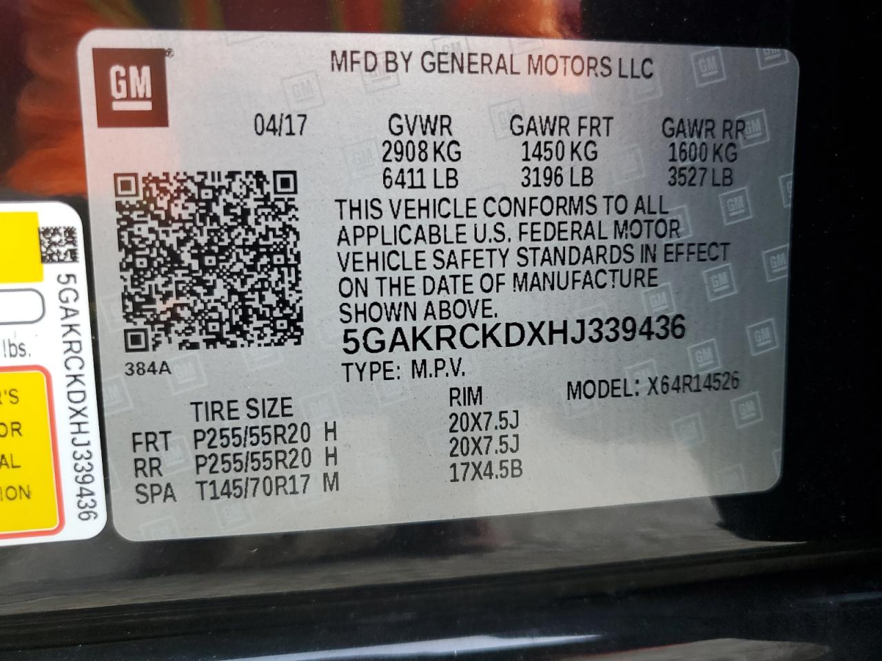 2017 Buick Enclave  Black vin: 5GAKRCKDXHJ339436