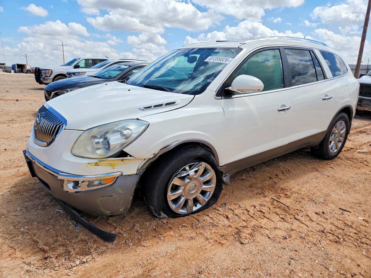 2012 Buick Enclave White vin: 5GAKRDED6CJ382777