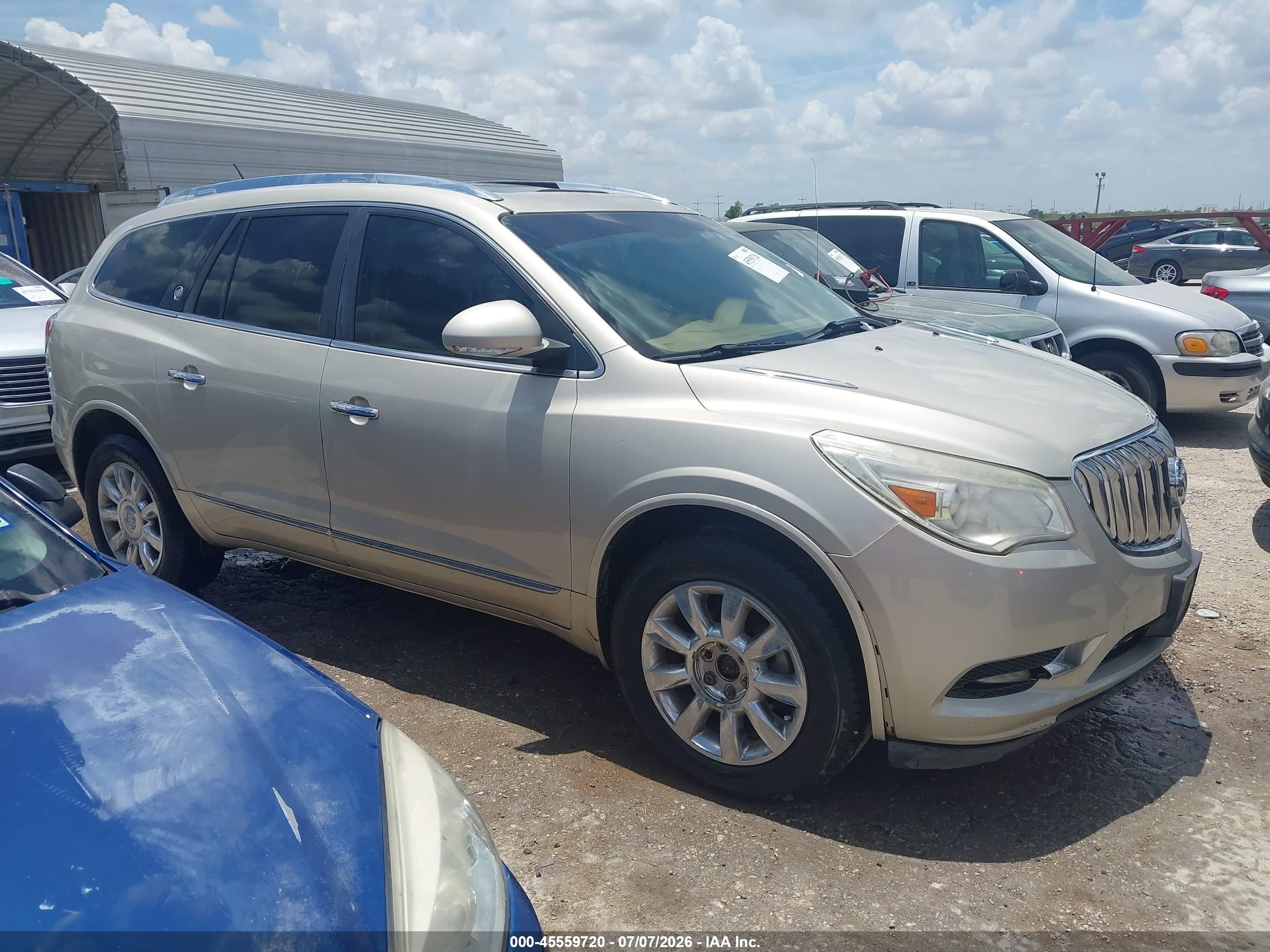 2013 Buick Enclave Premium Бежевый vin: 5GAKRDKD4DJ140804