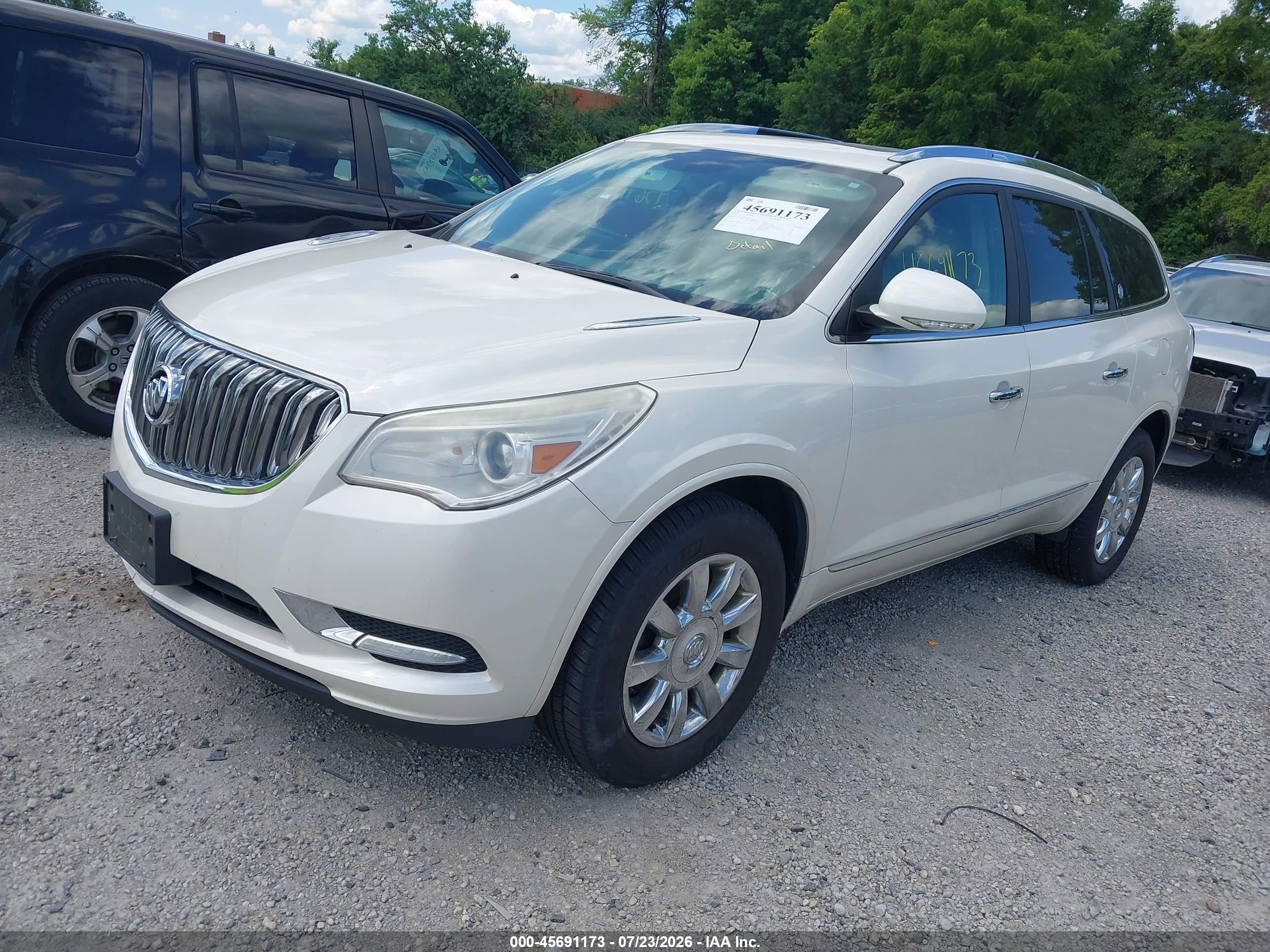 2013 Buick Enclave Premium White vin: 5GAKRDKD4DJ164813