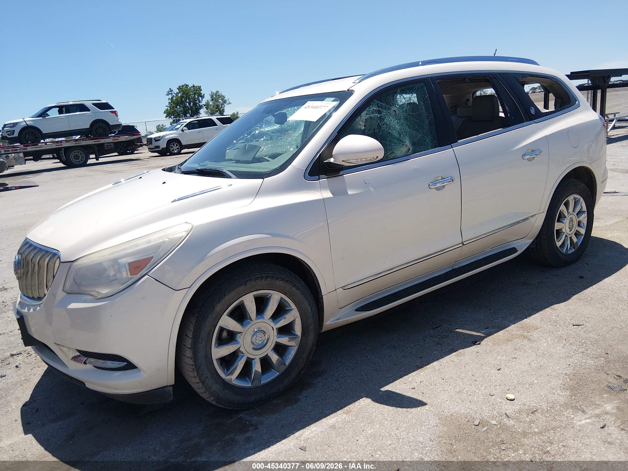 2013 Buick Enclave Premium White vin: 5GAKRDKD7DJ106758