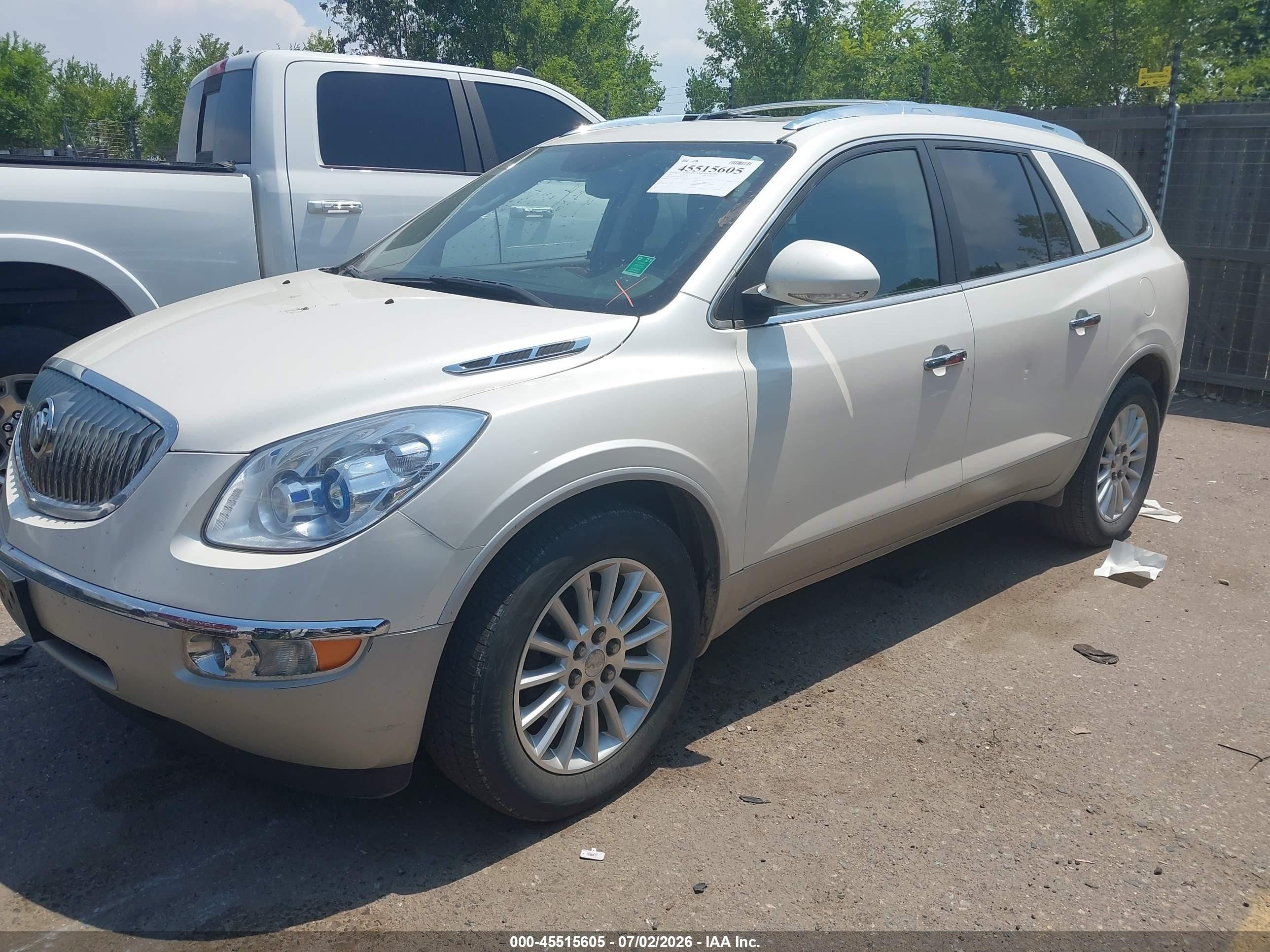 2011 Buick Enclave 1xl White vin: 5GAKVBED3BJ383514